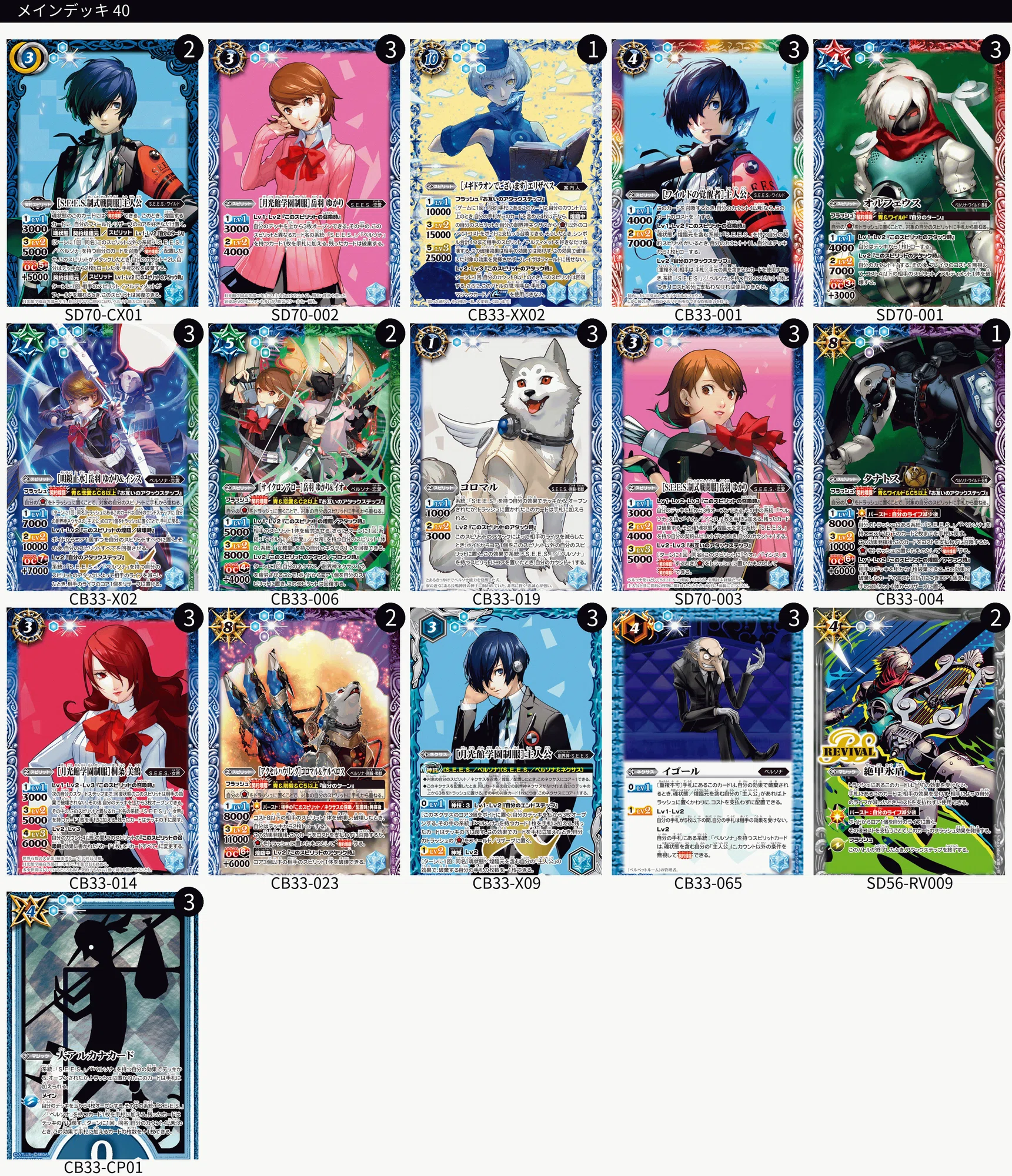 P3コラボ主人公デッキ各軸評価メモ|かぐやん/欠月P P3コラボ主人公デッキ各軸評価メモ|かぐやん/欠月P