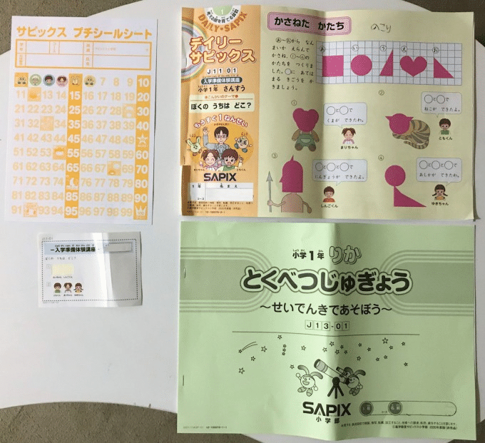 サピックス入学準備体験講座「もうすぐ1ねんせい」【サピックスα1 中学