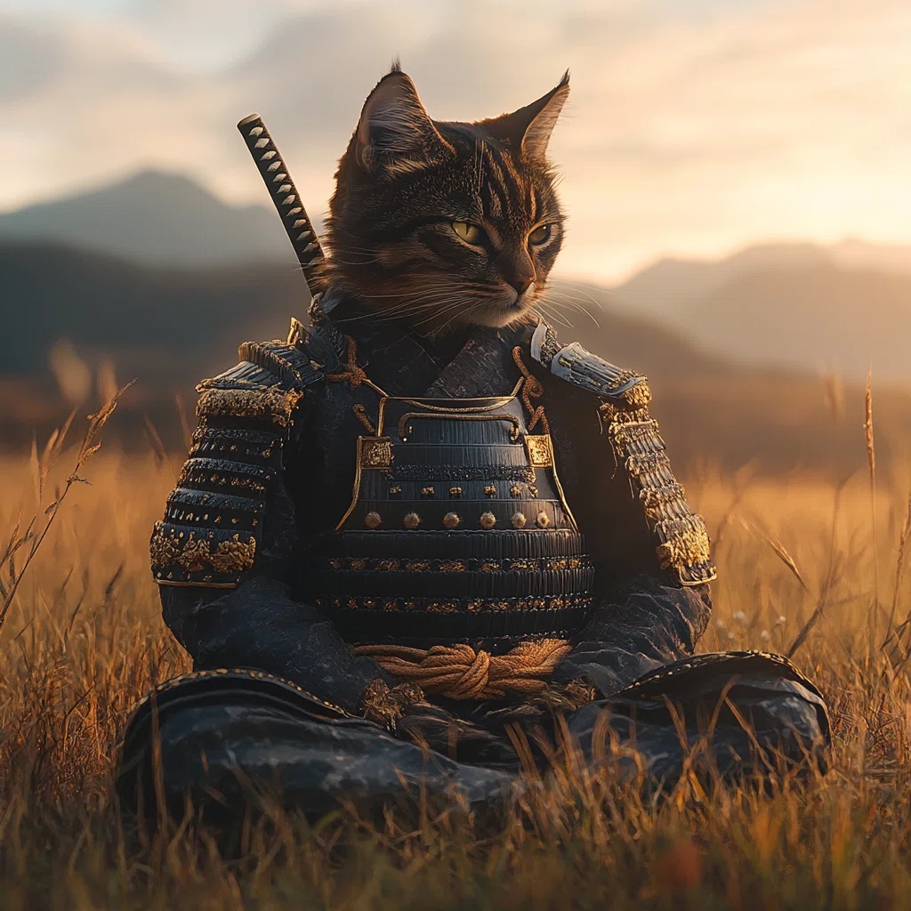 ねこ サムライになるにゃ🐾｜odyssey617