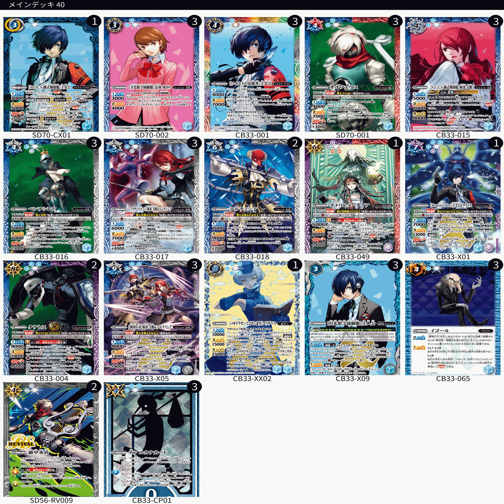 P3コラボ主人公デッキ各軸評価メモ｜かぐやん/欠月P