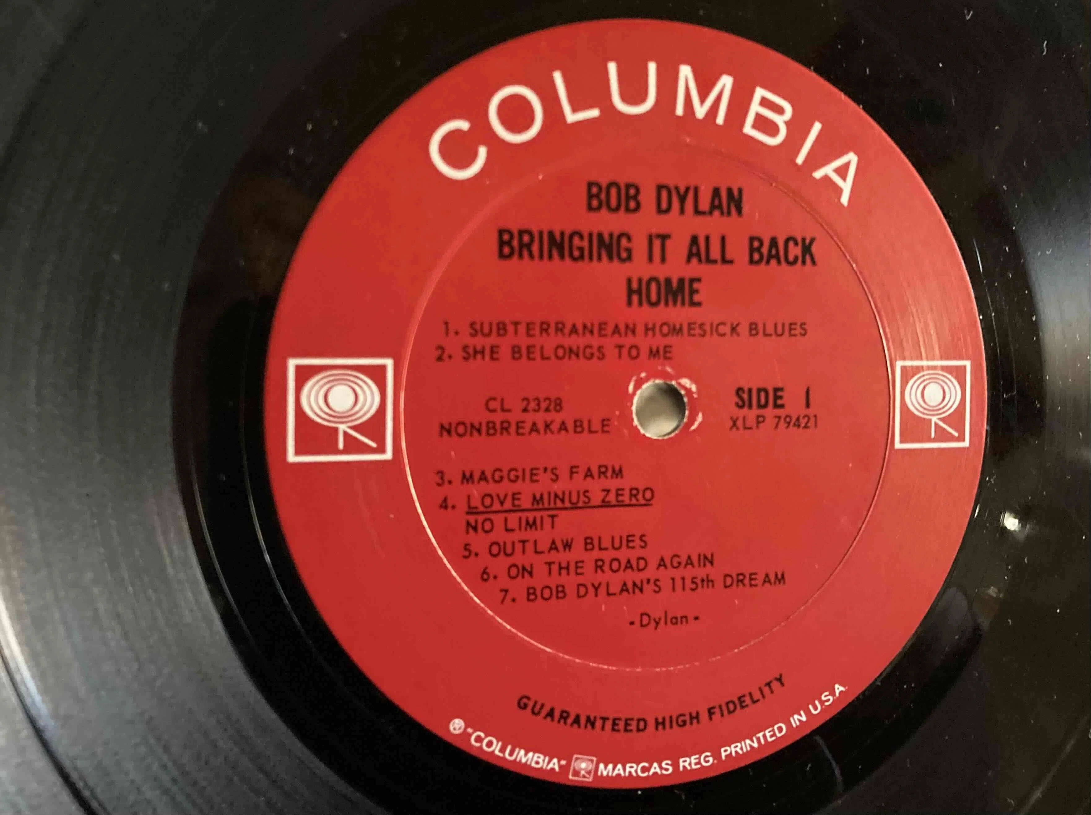 Bob Dylan [ Bringing It All Back Home] Columbia CL-2328｜naruru's