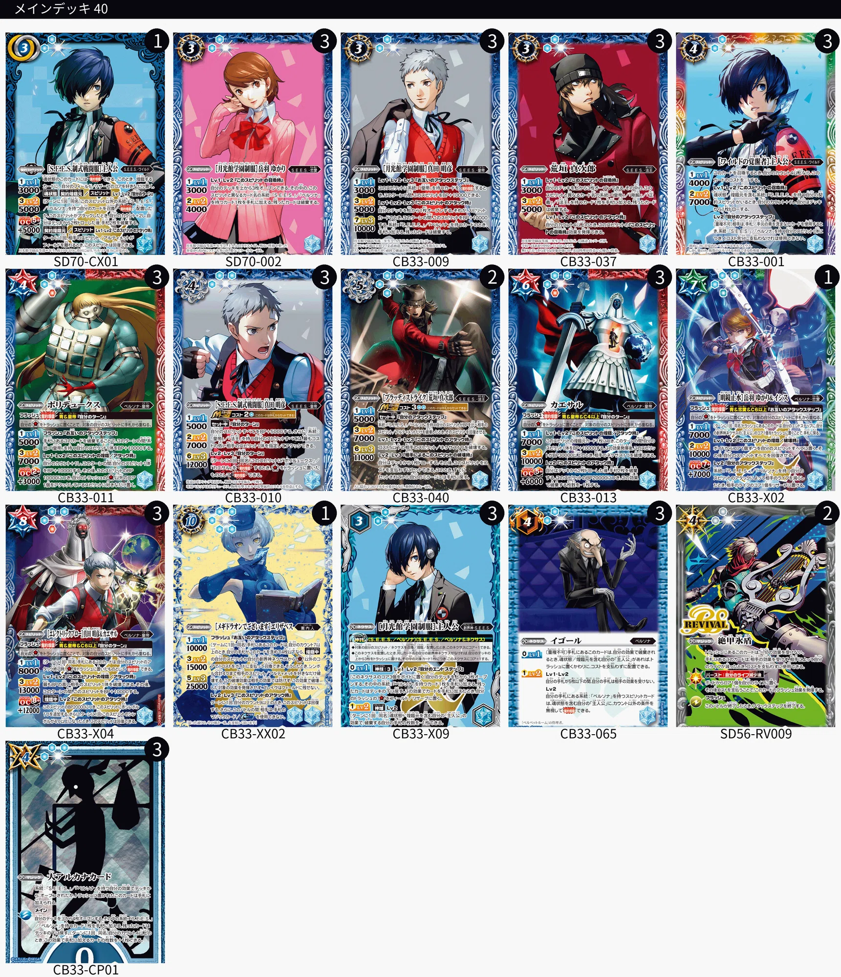 P3コラボ主人公デッキ各軸評価メモ|かぐやん/欠月P P3コラボ主人公デッキ各軸評価メモ|かぐやん/欠月P
