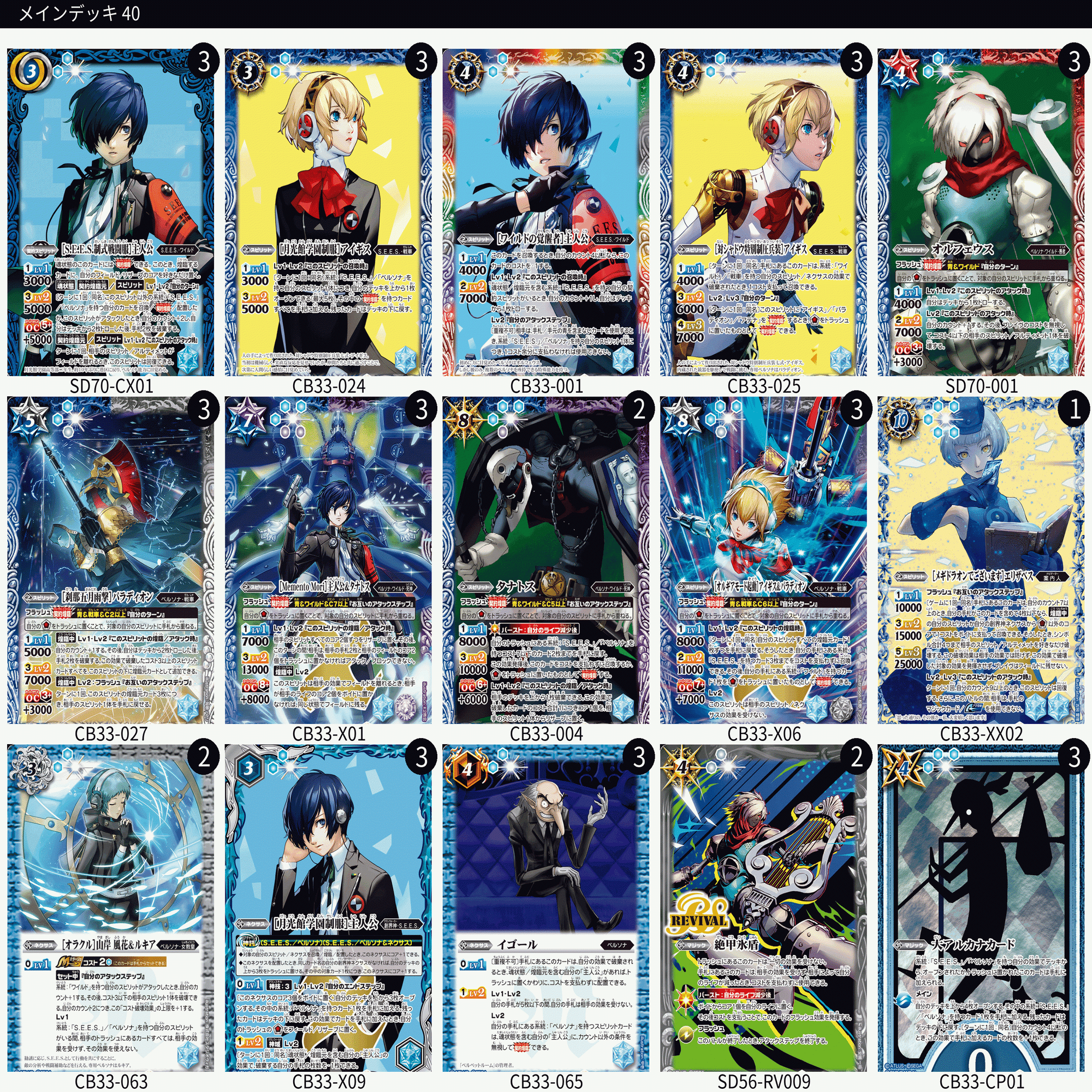 P3コラボ主人公デッキ各軸評価メモ｜かぐやん/欠月P