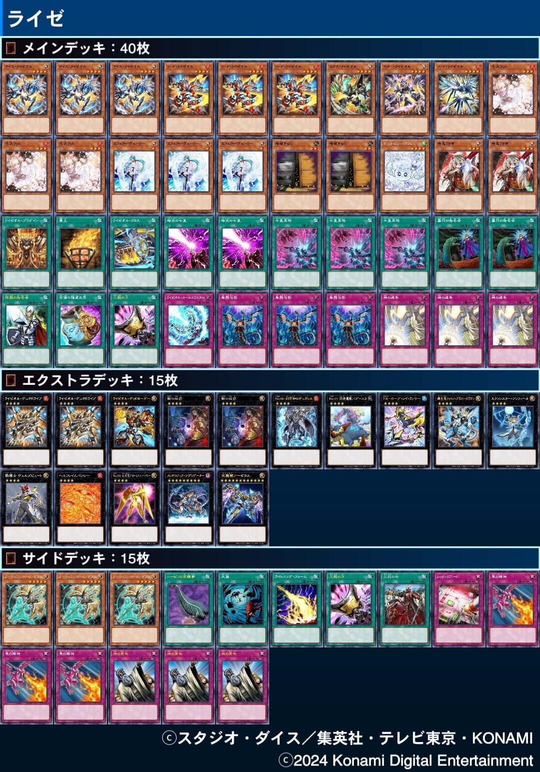 遊戯王 ライゼオル デッキパーツ 3コン 計42枚