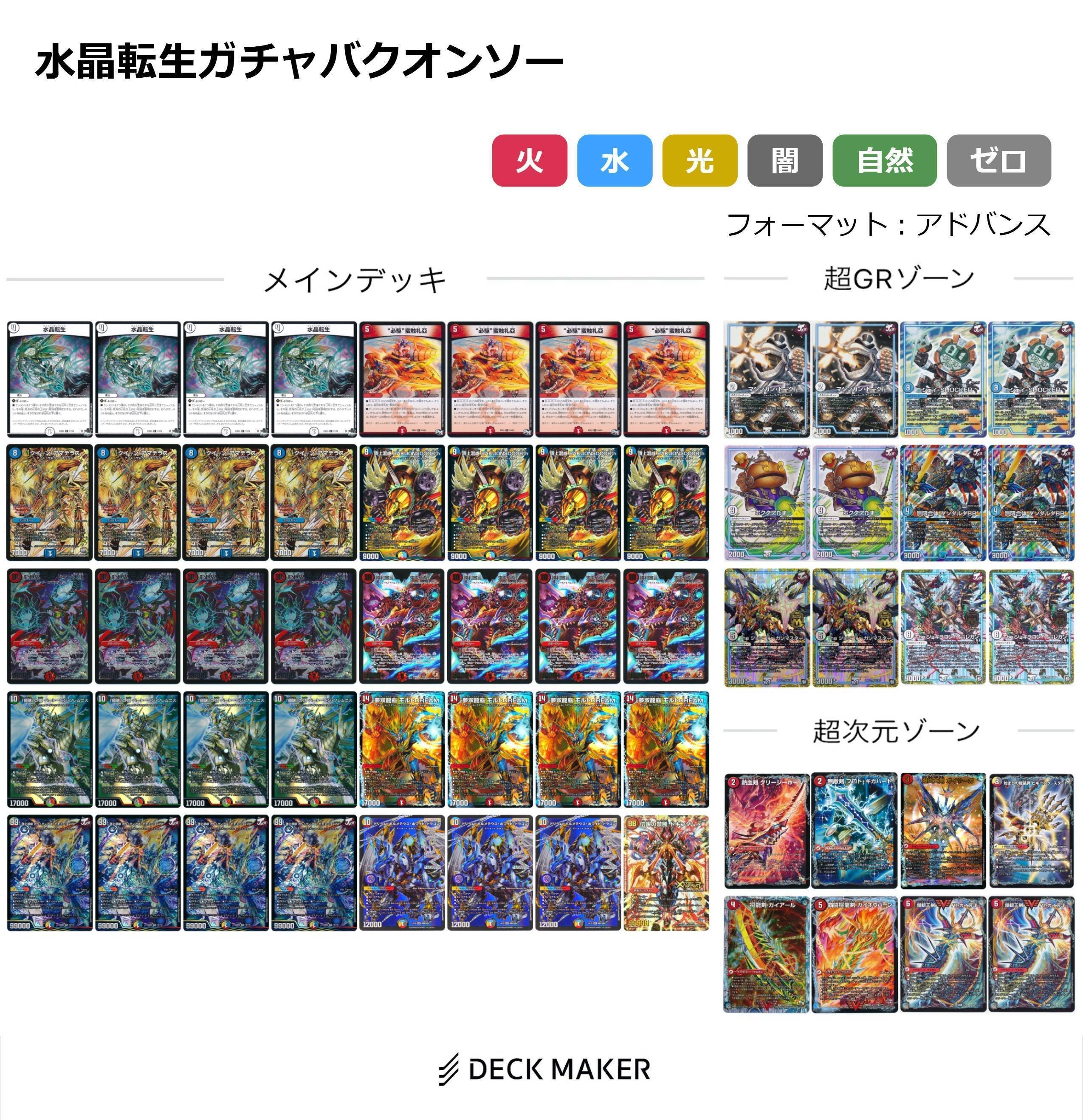 バクオンソーデッキ 今日のバクオンソー 8,水晶転生ガチャバクオンソー｜ペリュ