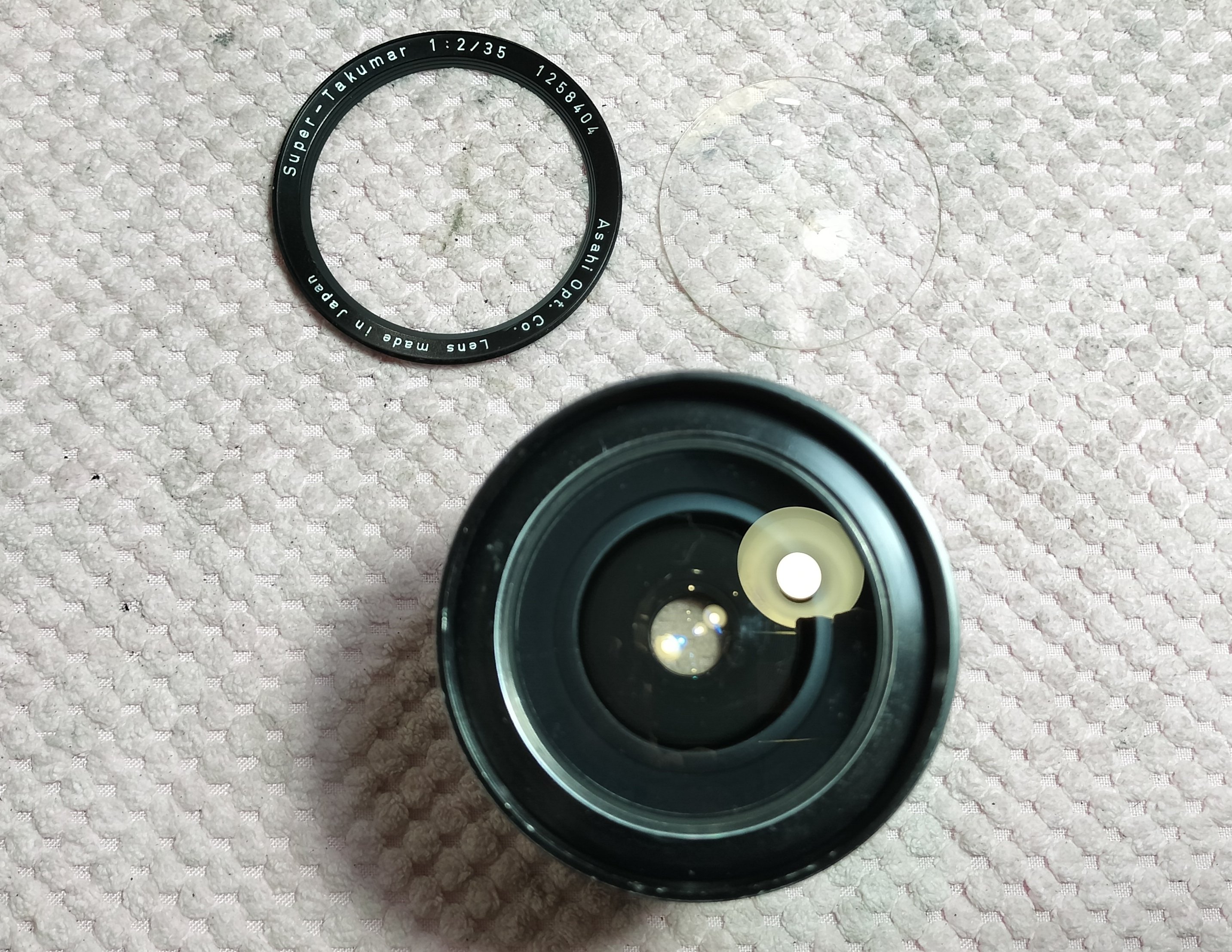 Pentax SMC TAKUAMR 35mm F/2の分解|フィルムカメラ修理の Pentax SMC TAKUAMR 35mm F/2の分解|フィルムカメラ修理の