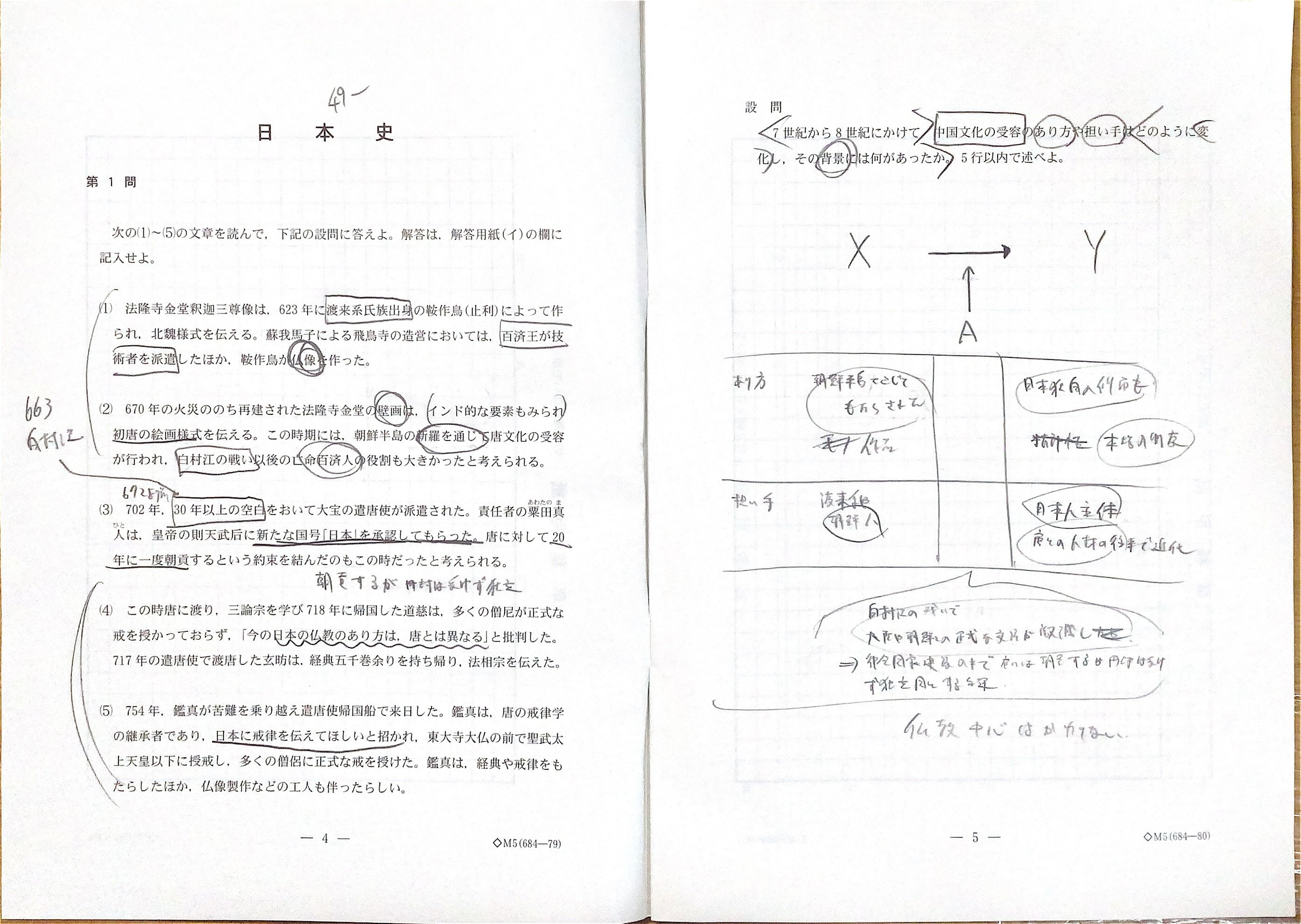 東大日本史2025年受験報告｜本番の思考・書き込み・下書き・再現