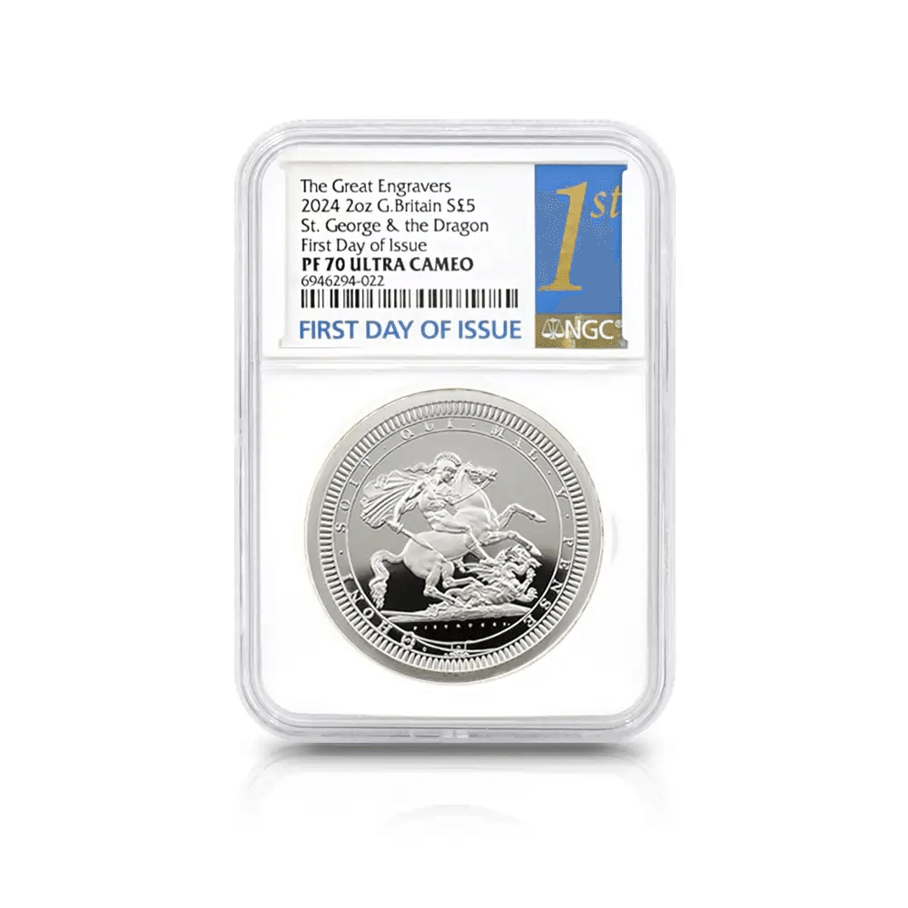 2024 チャールズ3世 ピストルッチ作聖ジョージ竜退治 5ポンド2オンス