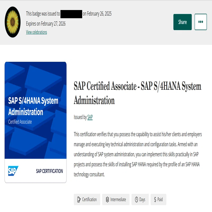 合格体験記】SAP Certified Associate - SAP S/4HANA System