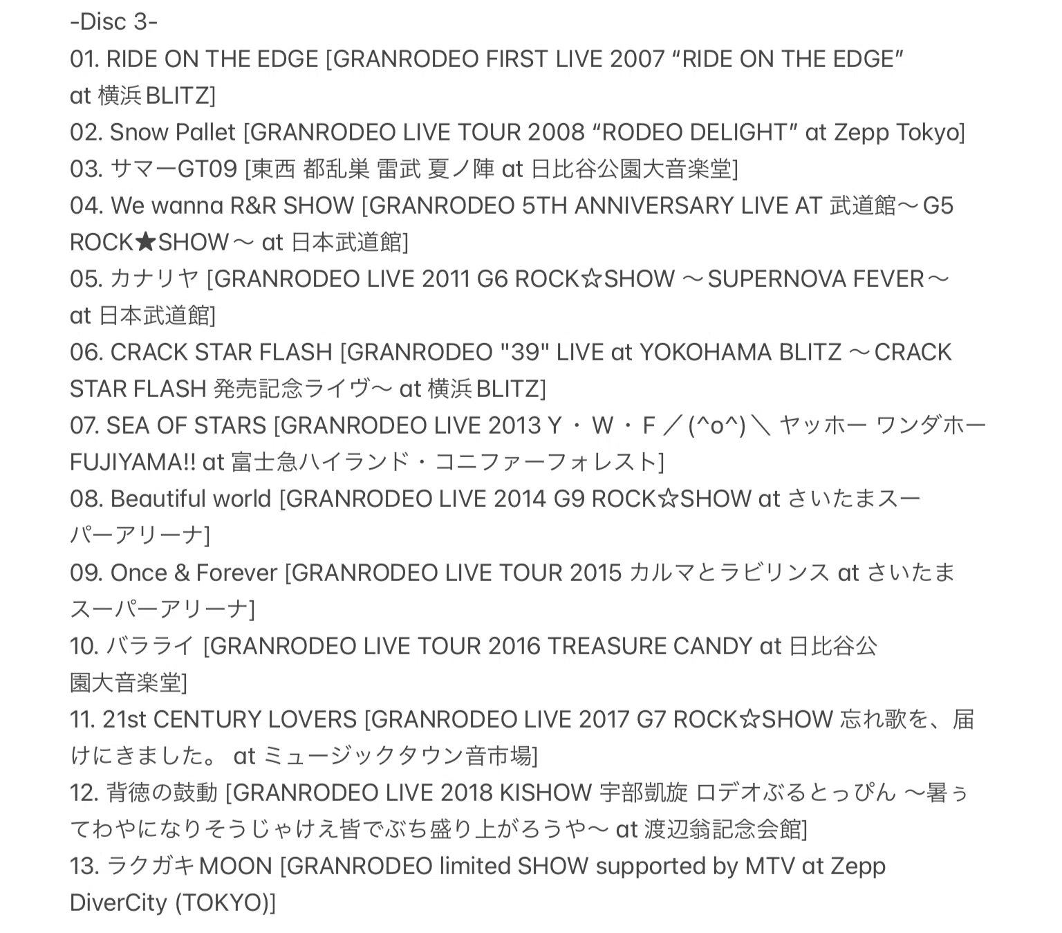 GRANRODEO】 ベストアルバム収録曲を比べてみた｜スカイライン