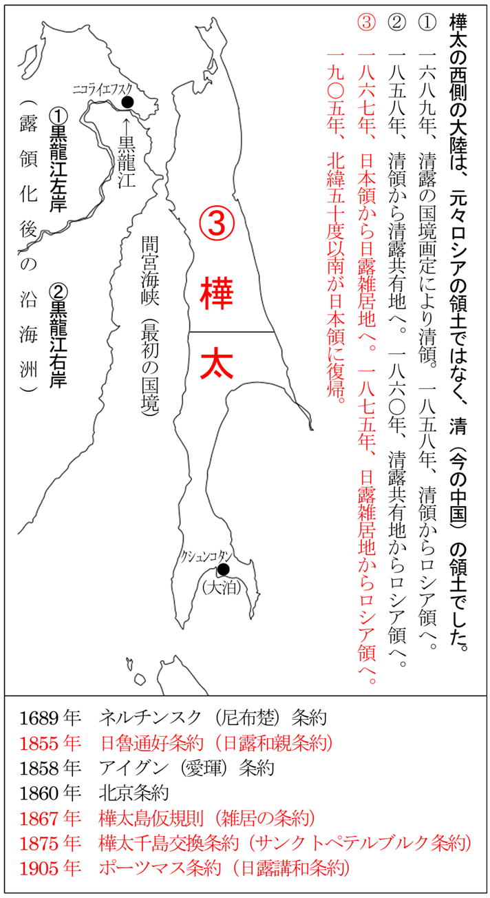 明治初期　日本地図　樺太千島交換条約〜ポーツマス条約まで　明治8年〜明治38年 樺太千島交換条約とは】簡単にわかりやすく解説!!地図あり。なぜ