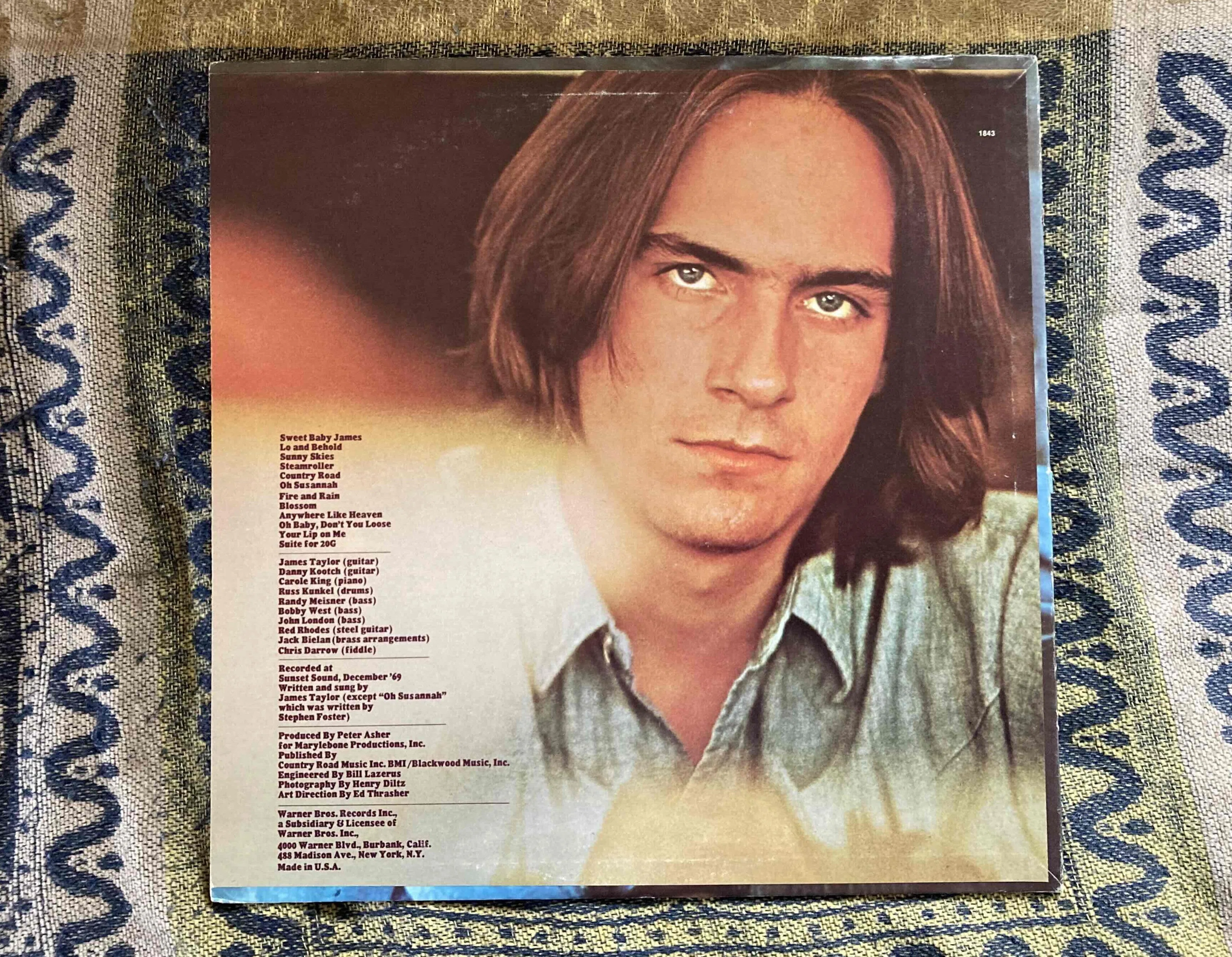 James Taylor [ Sweet Baby James ] Warner Bros WS-1843｜naruru's Record