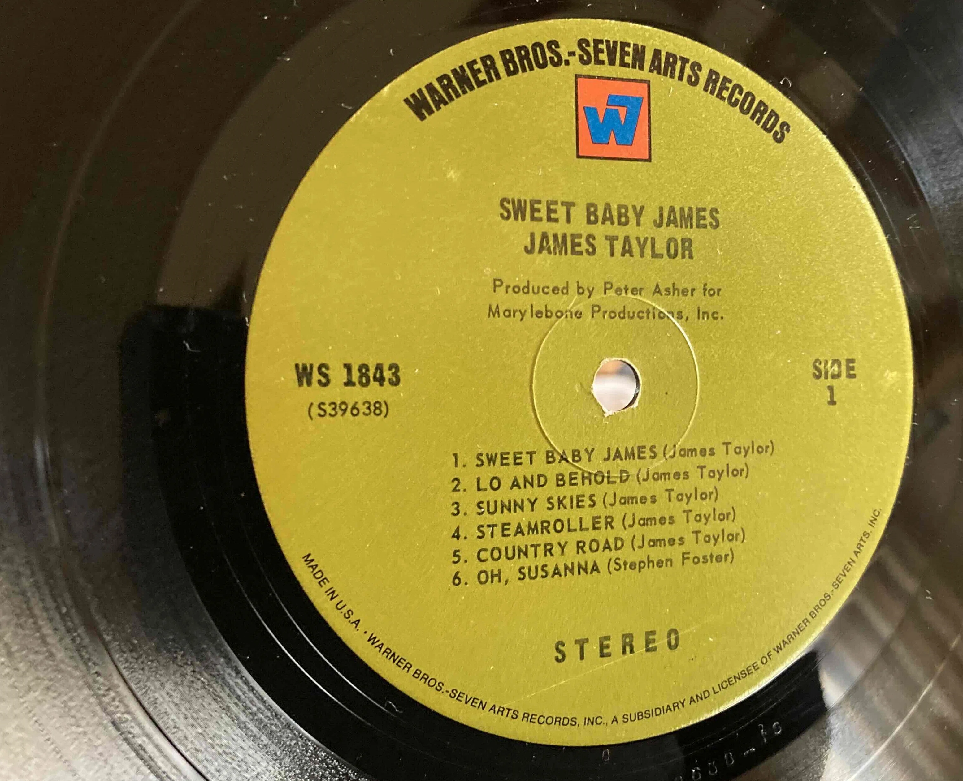 James Taylor [ Sweet Baby James ] Warner Bros WS-1843｜naruru's Record