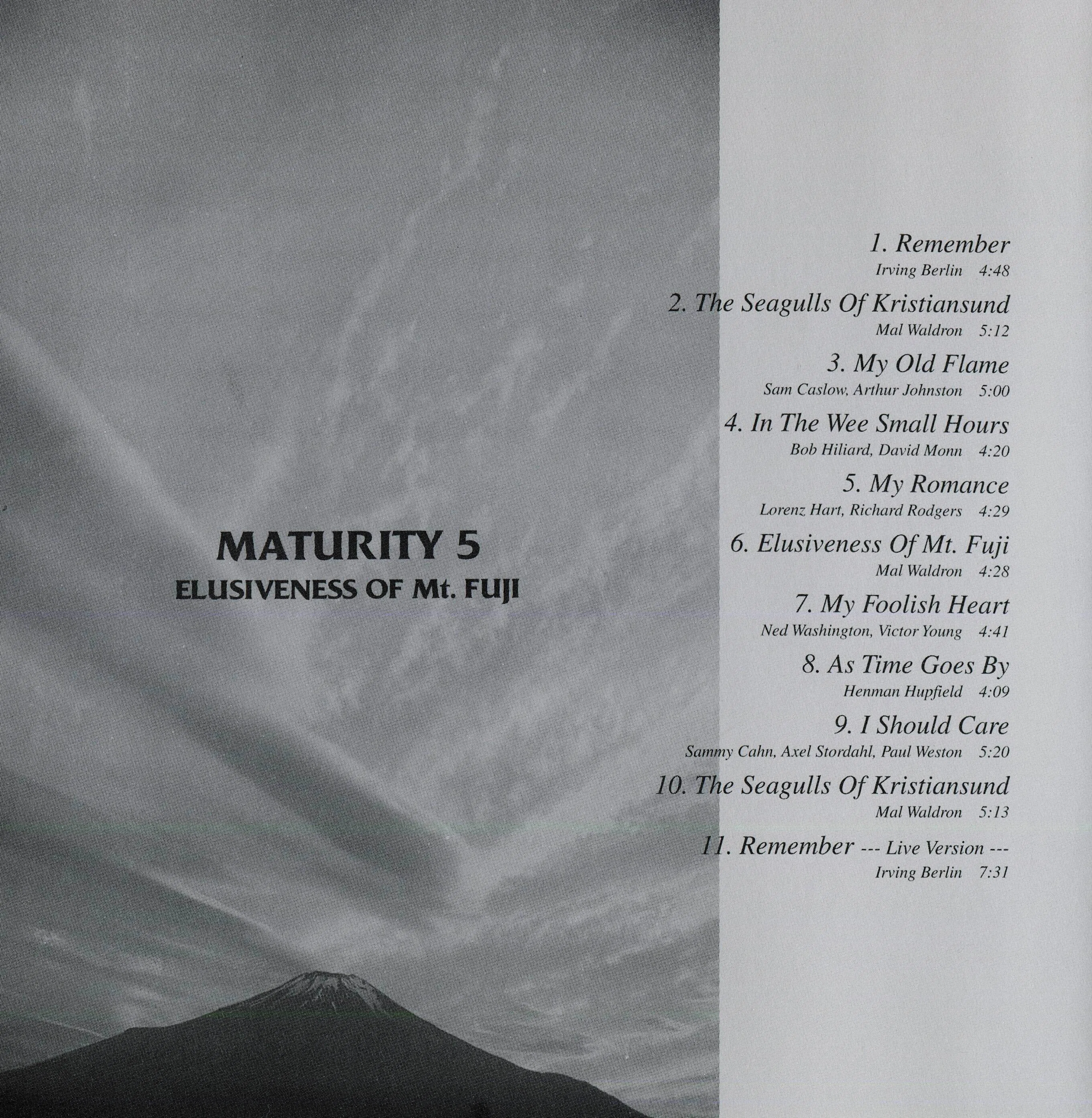 マル・ウォルドロン(Mal Waldron) 【マチュリティ】｜伊藤秀治 / Itoh