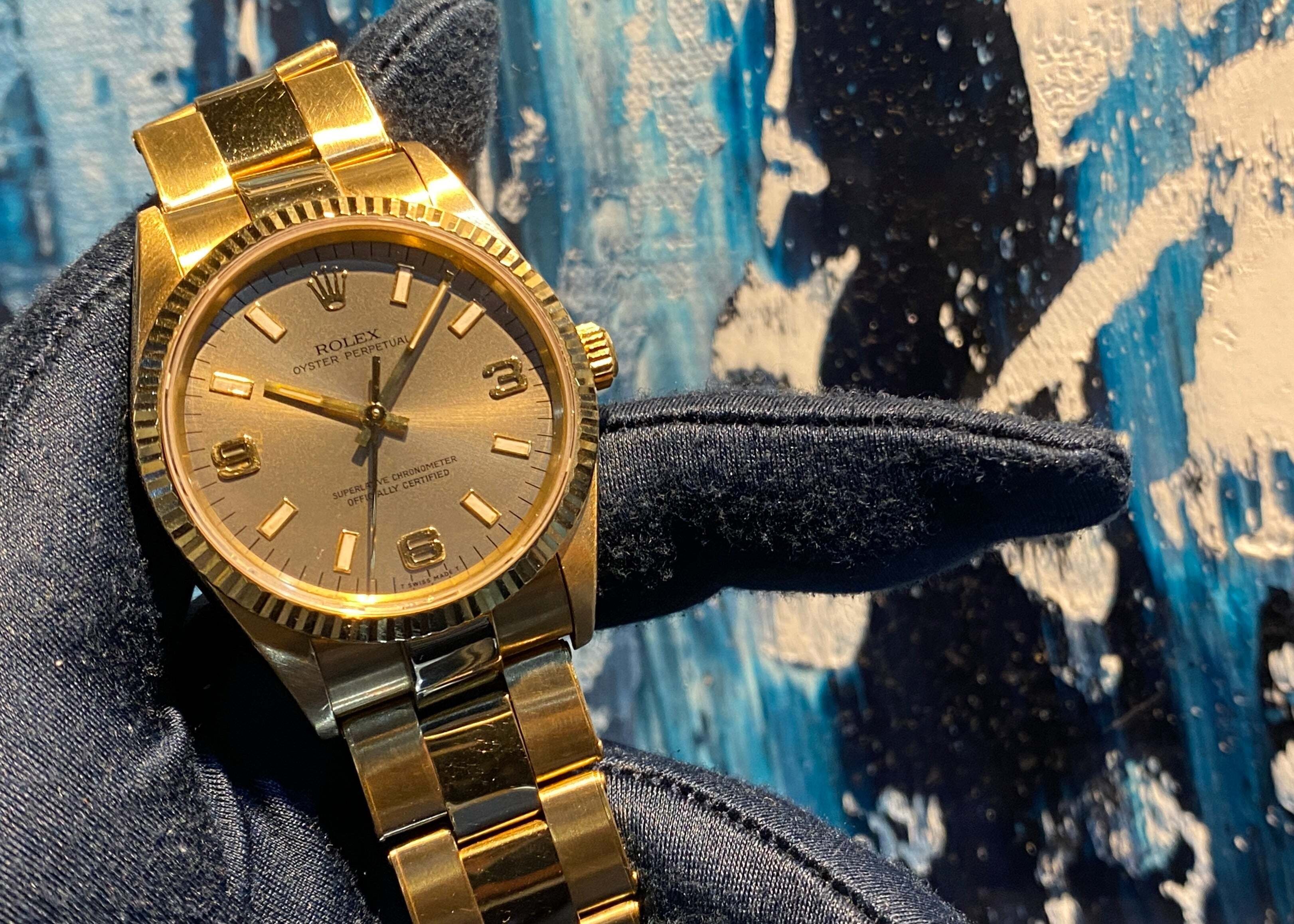 ロレックス 金無垢 腕時計　オイスターパーペチュアル ROLEX OYSTER PERPETUAL（ロレックス オイスター パーペチュアル