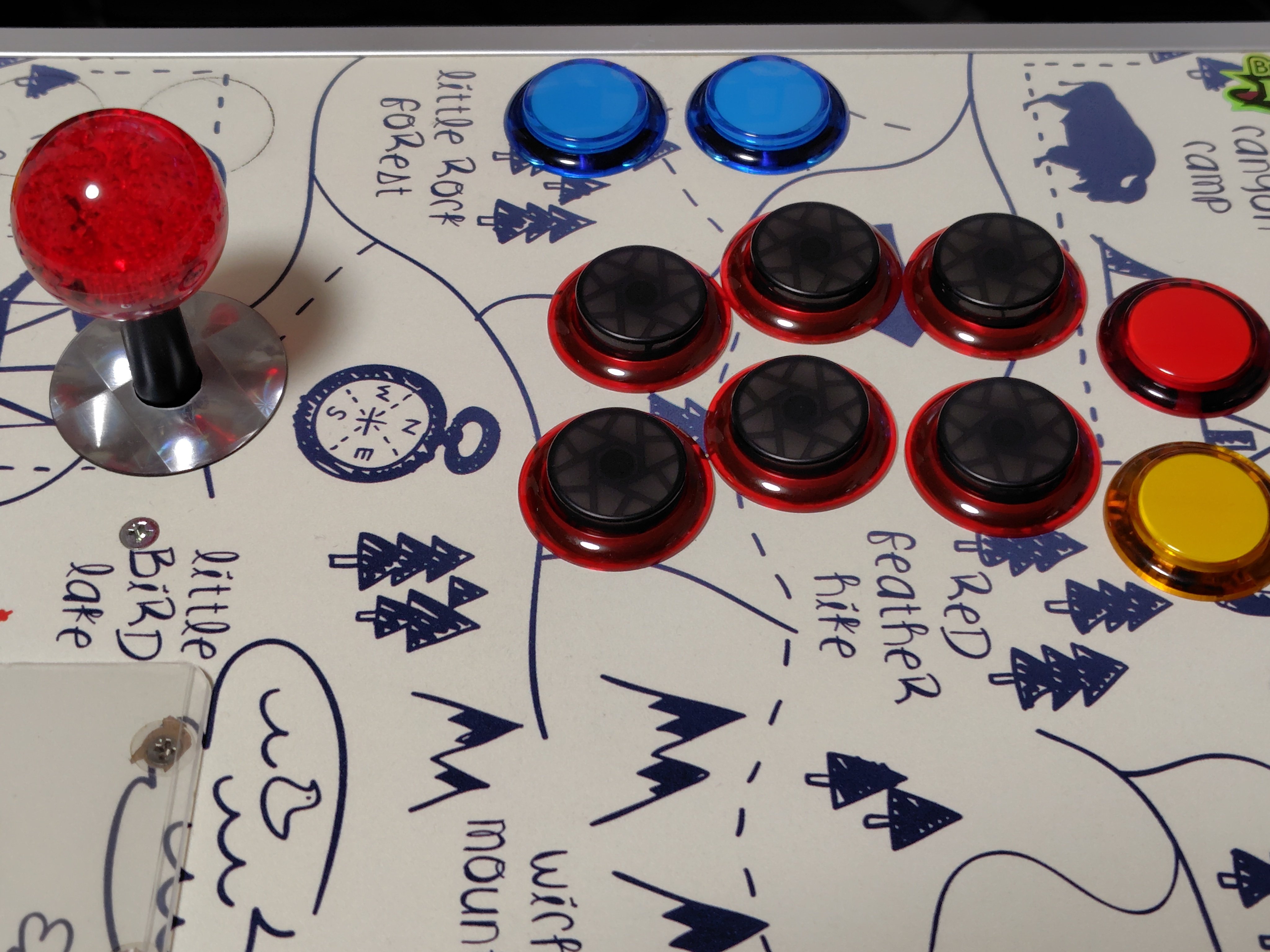 自作アケコン kneeレバー　精密工業ボタン 自作アケコン kneeレバー精密工業ボタン