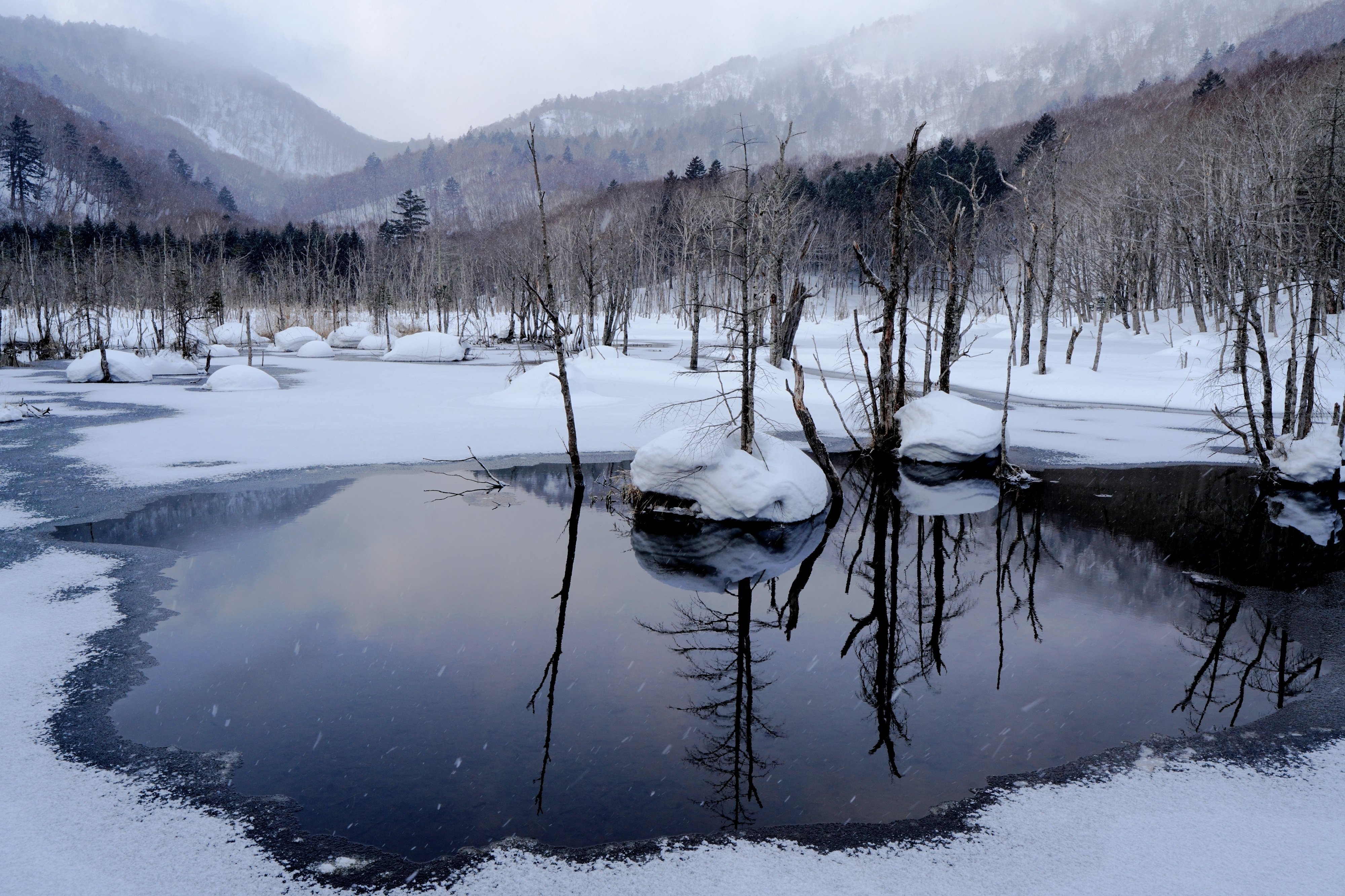 春を感じる雪景色｜風景写真 四季の山旅