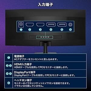 MAXZEN MGM34IC01 34インチ ウルトラワイドモニター 180Hz MAXZEN MGM34IC01 34インチ ウルトラワイドモニター 180Hz