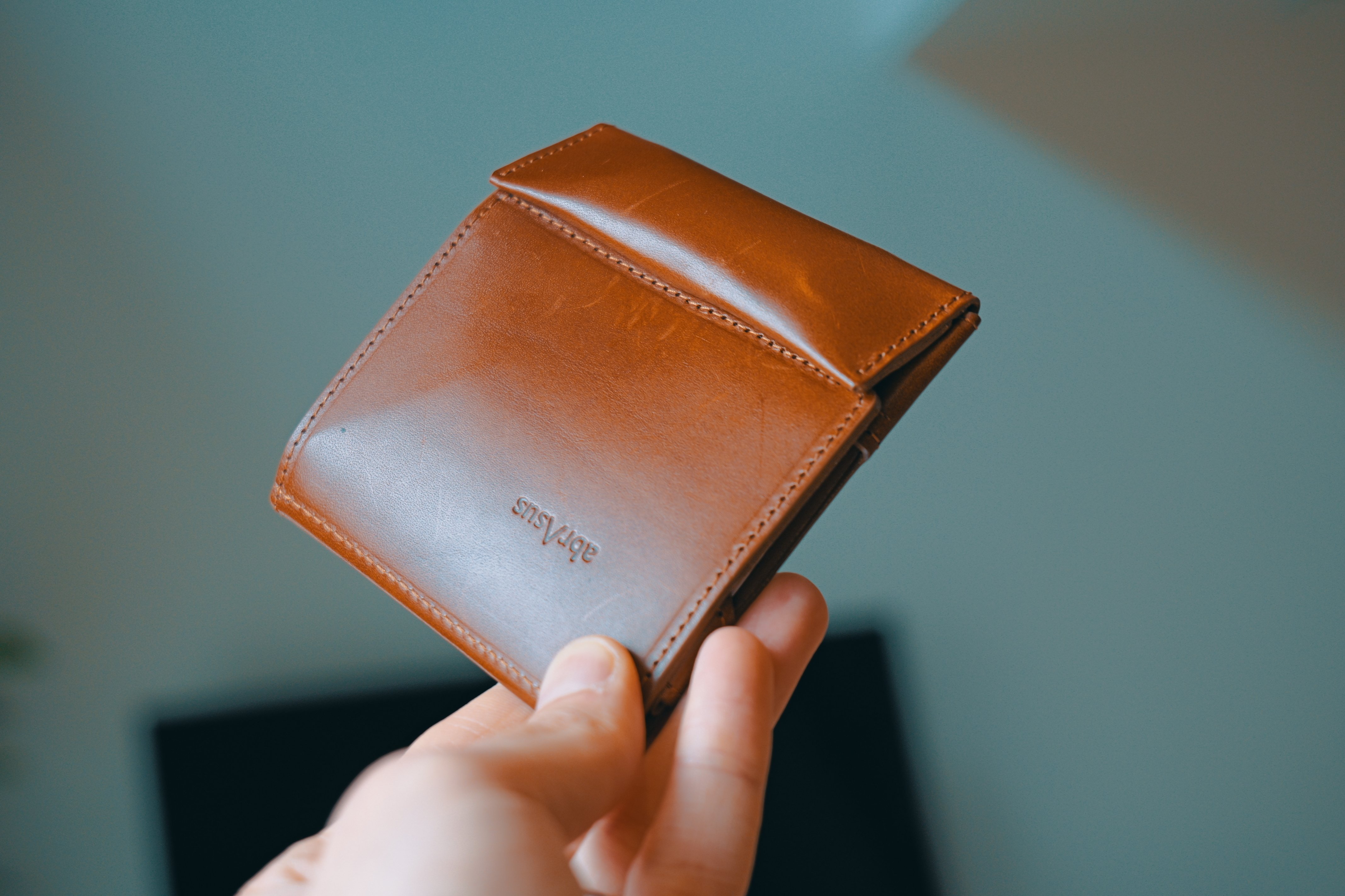 アブラサス 薄いマネークリップ ブッテーロ レザー エディション レザー 薄型 日本製 ブルー アブラサス] 薄いマネークリップ ブッテーロ レザー エディション