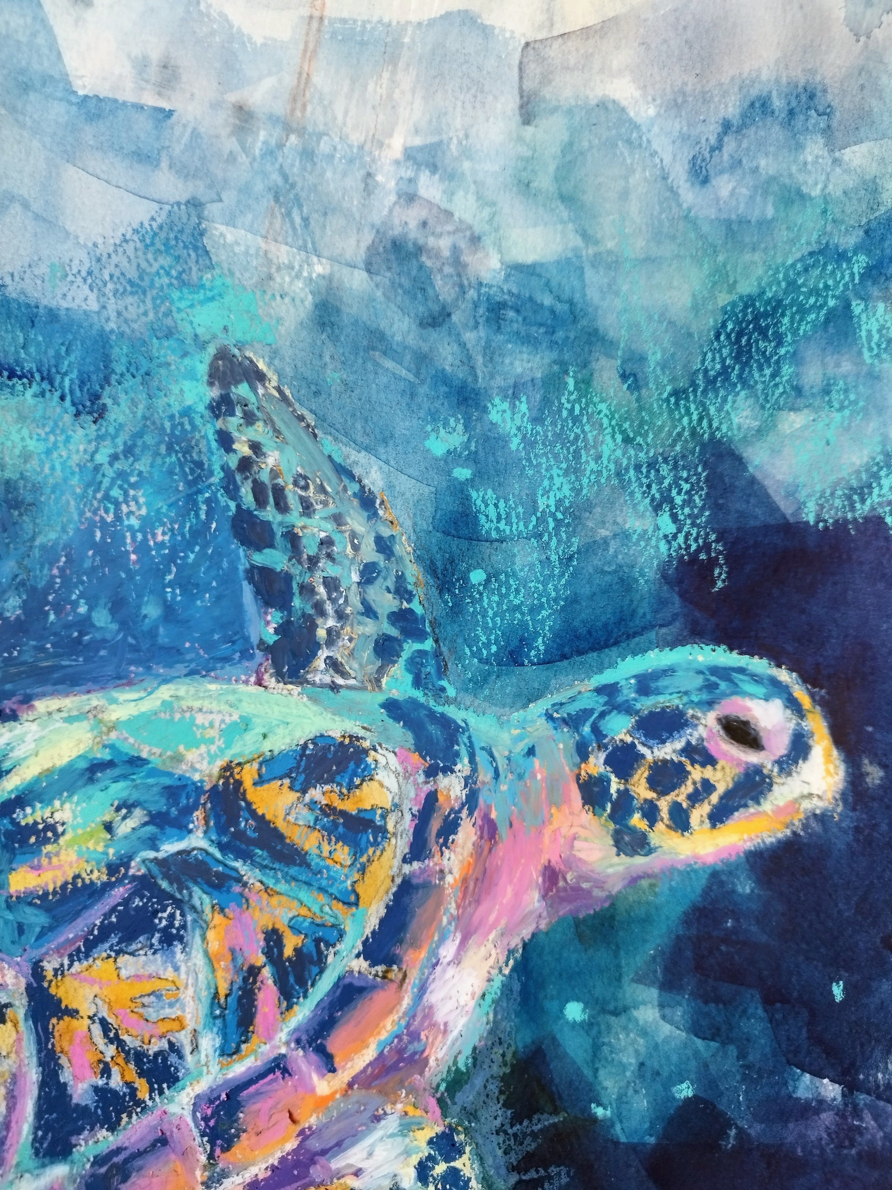 水彩とオイルパステルの相性｜森脇由宇のなんやかんや