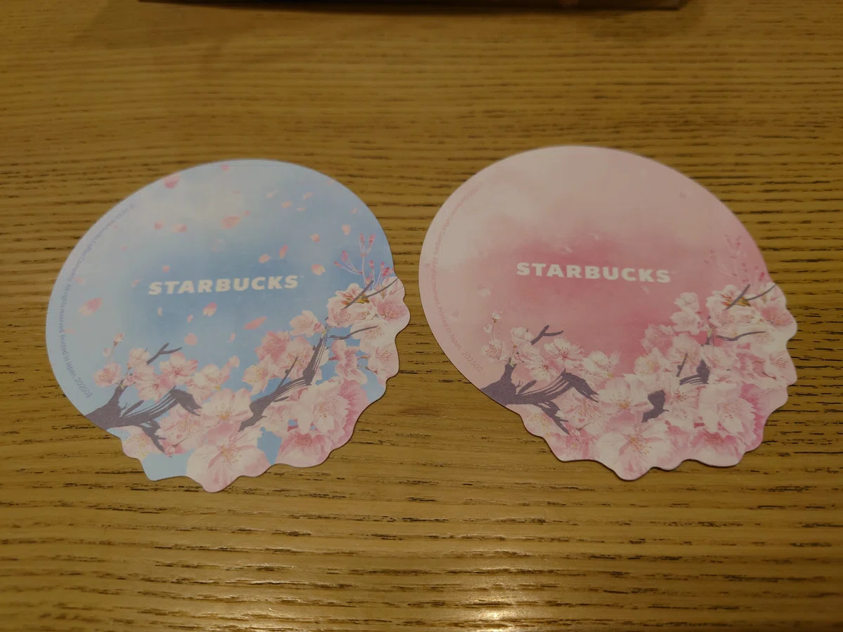 スタバのSAKURA2025コースター第3弾『散る』🌸｜ORANGE🍊 スターバックスSAKURA タンブラー・コースター3点セット