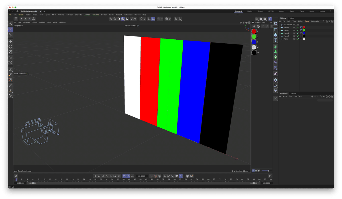 C4D Redshiftでソリッドカラー（単色）を正しく書き出す