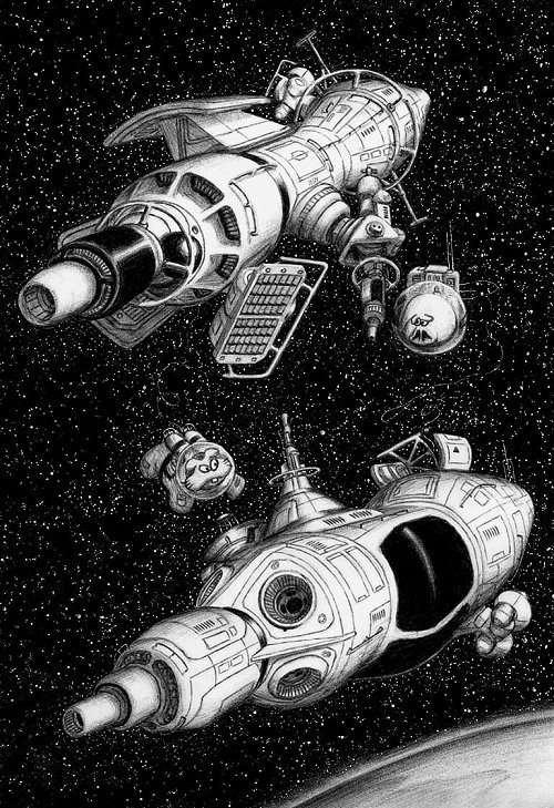my イラスト その2（宇宙船とかロボット…）｜tompei(とんぺい)