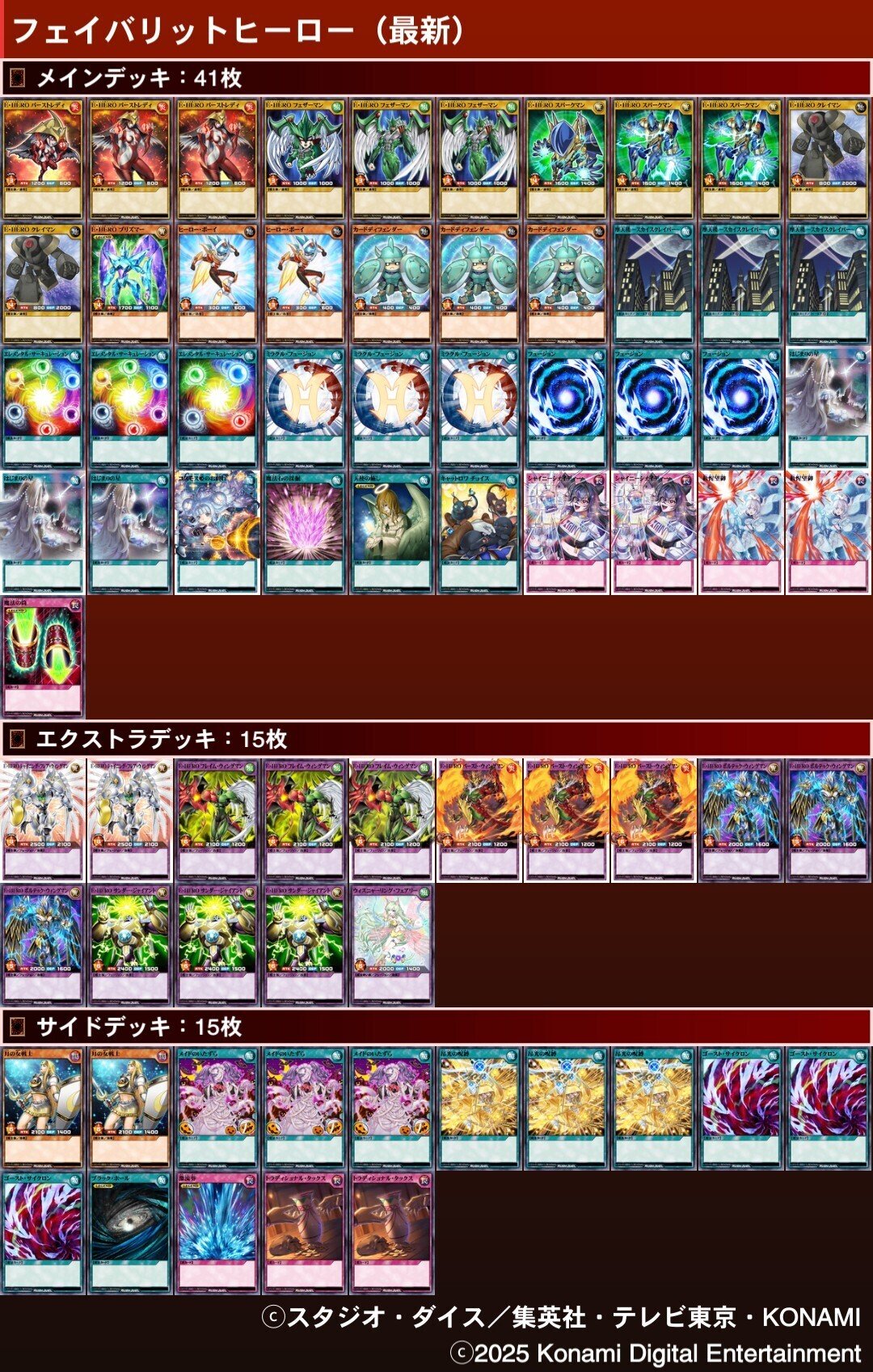 E-HERO フェザーマン クレイマン スパークマン RED（遊戯王OCG