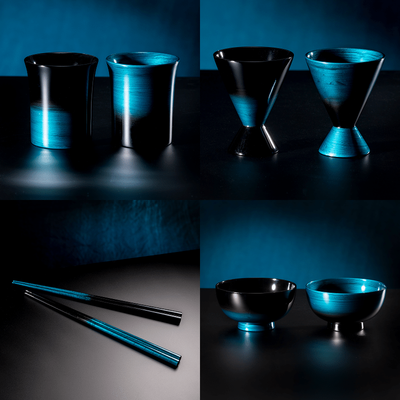 パールブルーのグラデーションに込めた想い。挑戦を続ける田谷漆器店の