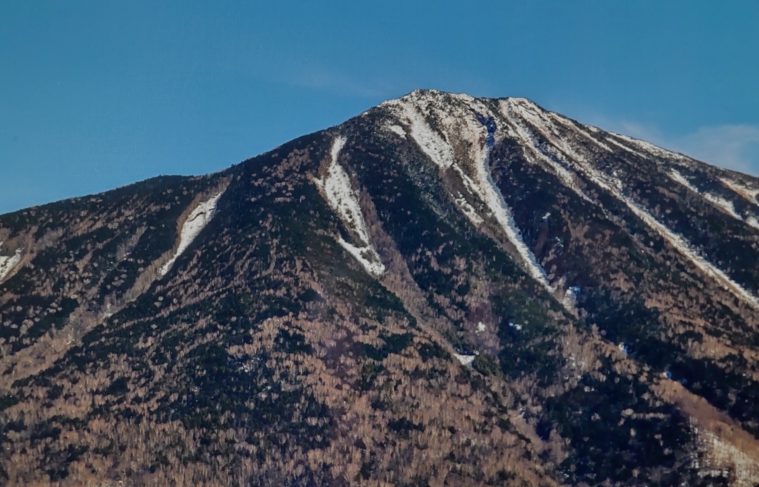 冬の男体山、雪形が見えた｜奥日光 letter
