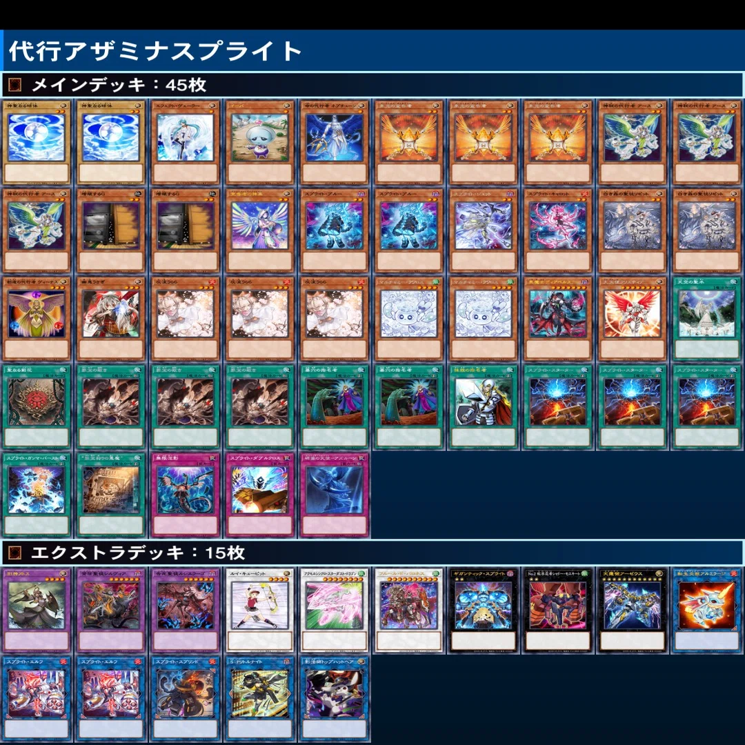 遊戯王 代行天使スプライトデッキ 代行天使アザミナスプライトでの動き方｜Tgrow @マスターデュエル クラロワ