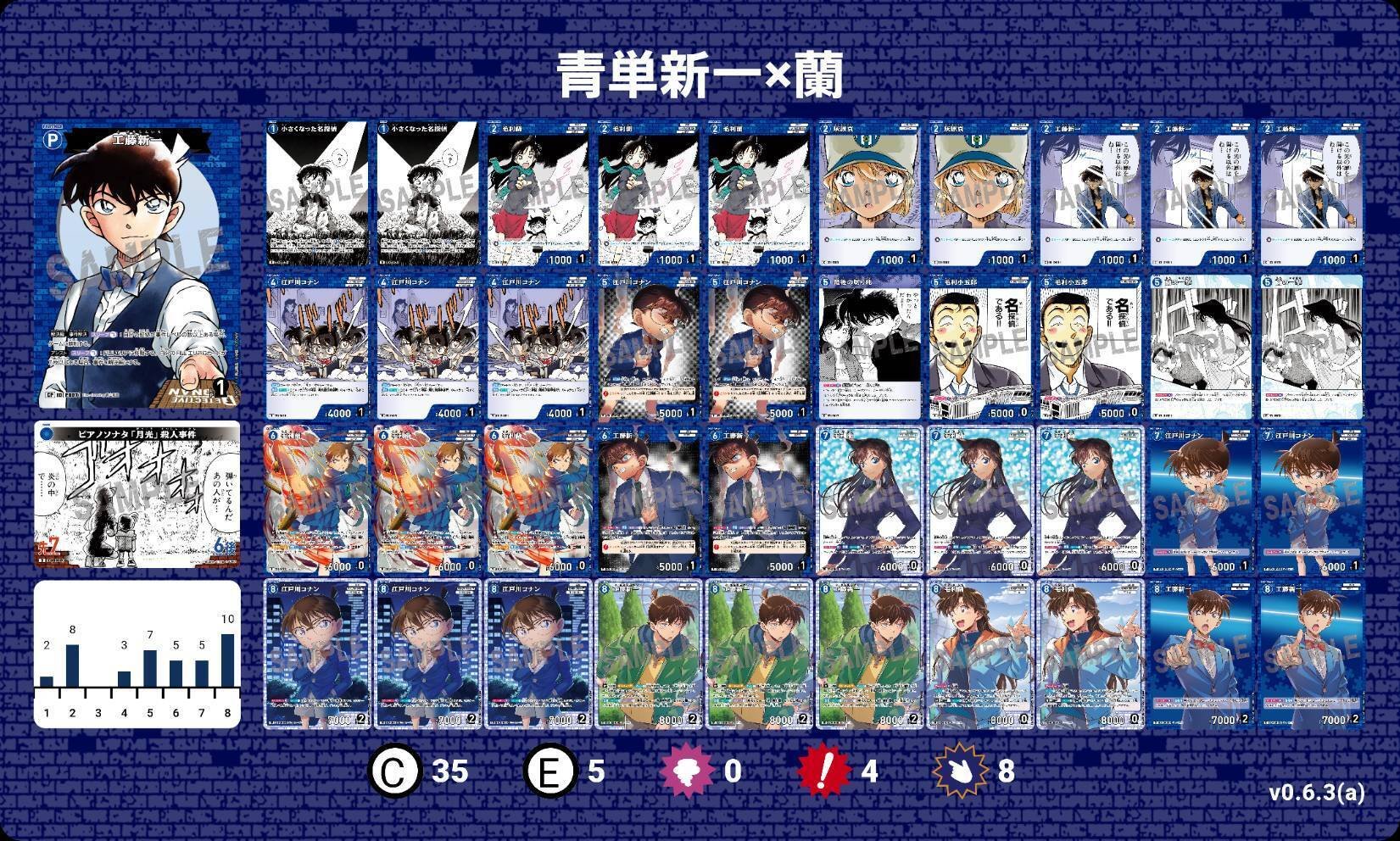 【即日発送】　青単　新一　蘭　デッキ 新一×蘭デッキ紹介】実は新レベル4コナンが最強！？トロピカル