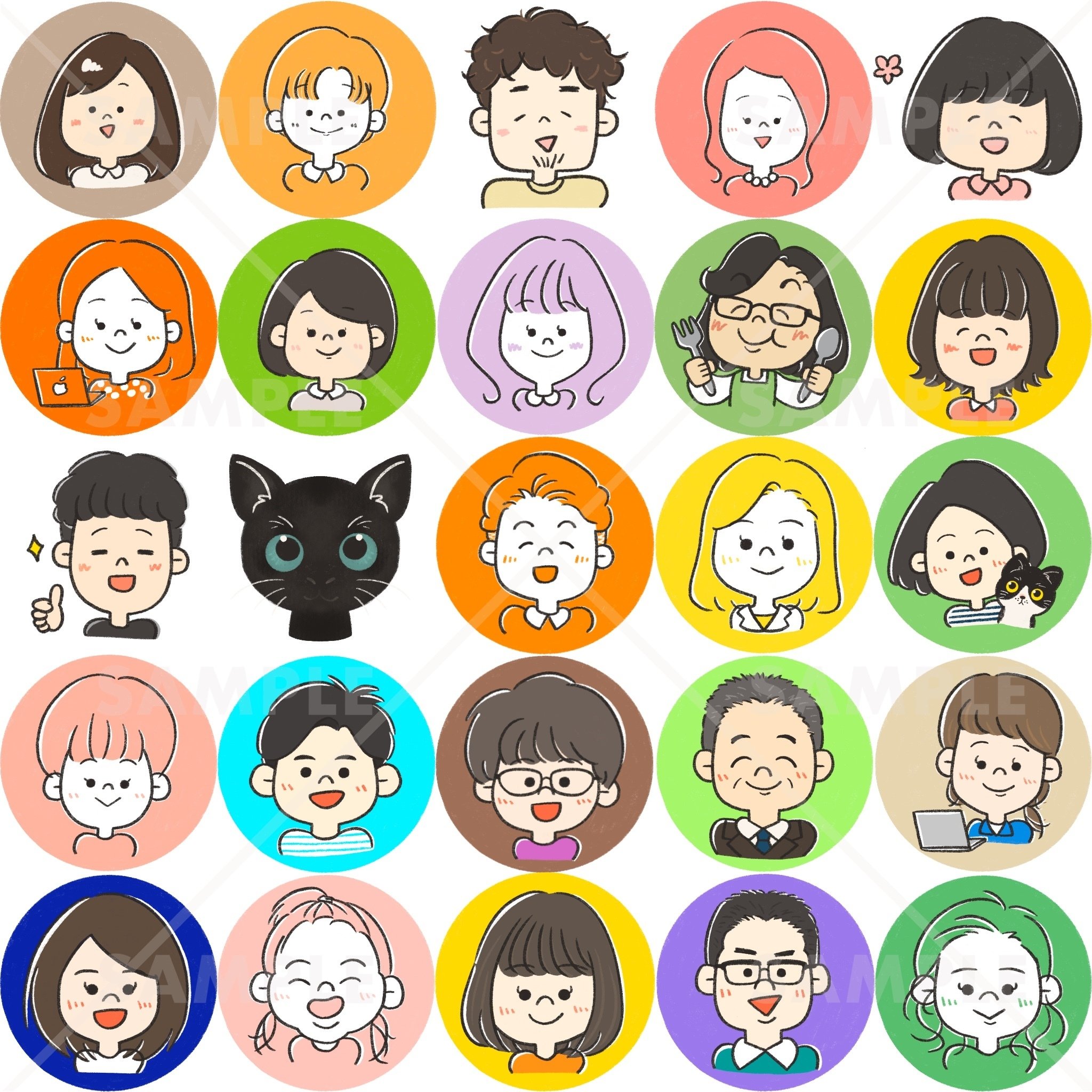 似顔絵アイコンイラスト制作実績が150人を超えました