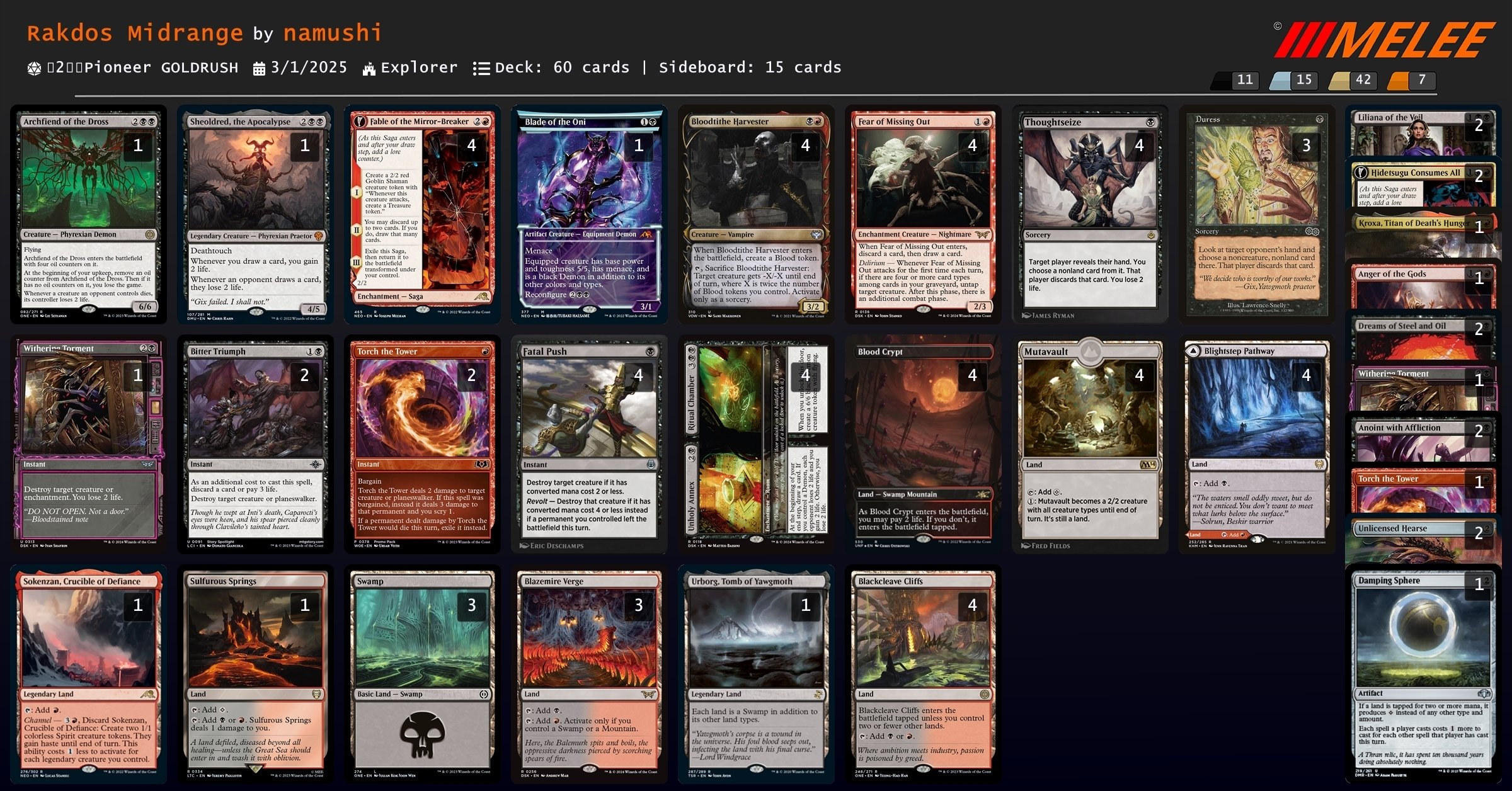第二回パイオニアゴールドラッシュ参戦記【黒赤デーモン/MTG 第二回パイオニアゴールドラッシュ参戦記【黒赤デーモン/MTG