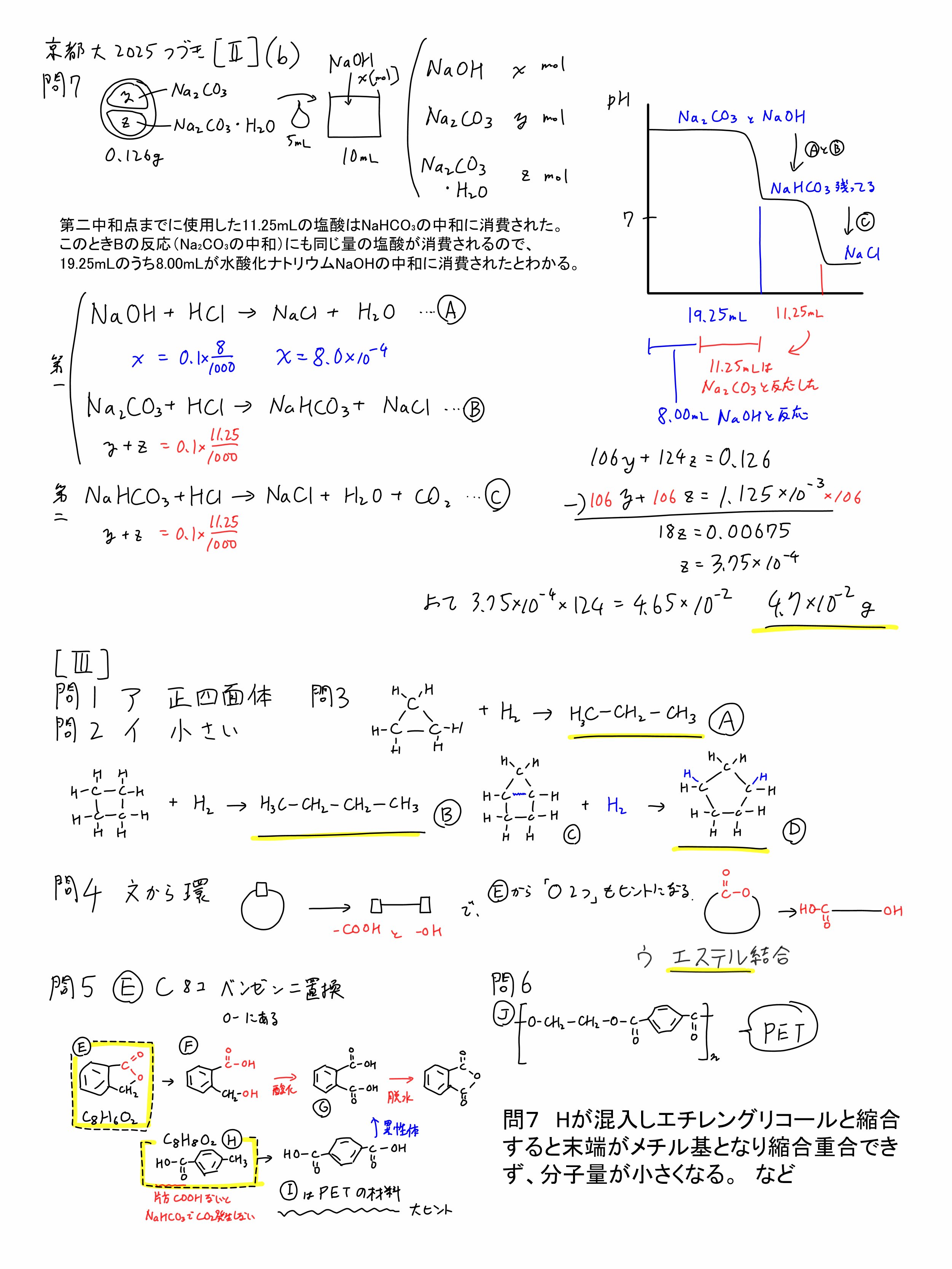 2025京都大学入試問題二次試験 化学 解答解説|宮元一賢⌬Miyamol 2025京都大学入試問題二次試験 化学 解答解説|宮元一賢⌬Miyamol