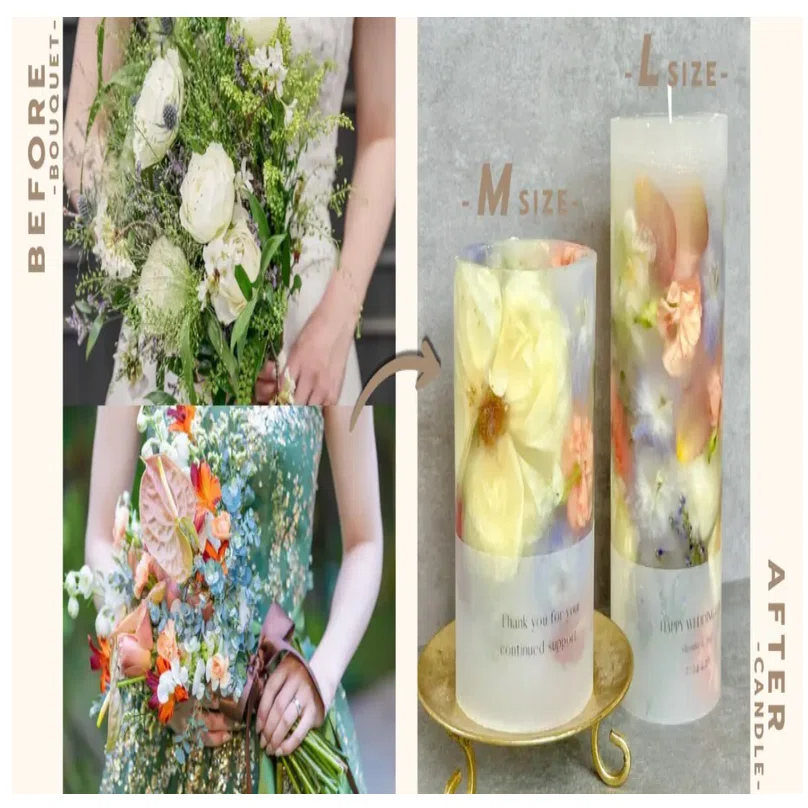 Bouquet ブーケ グラスキャンドルリッド 結婚式花束保存のご感想】bellbouquet(ベルブーケ)で特別なブーケを