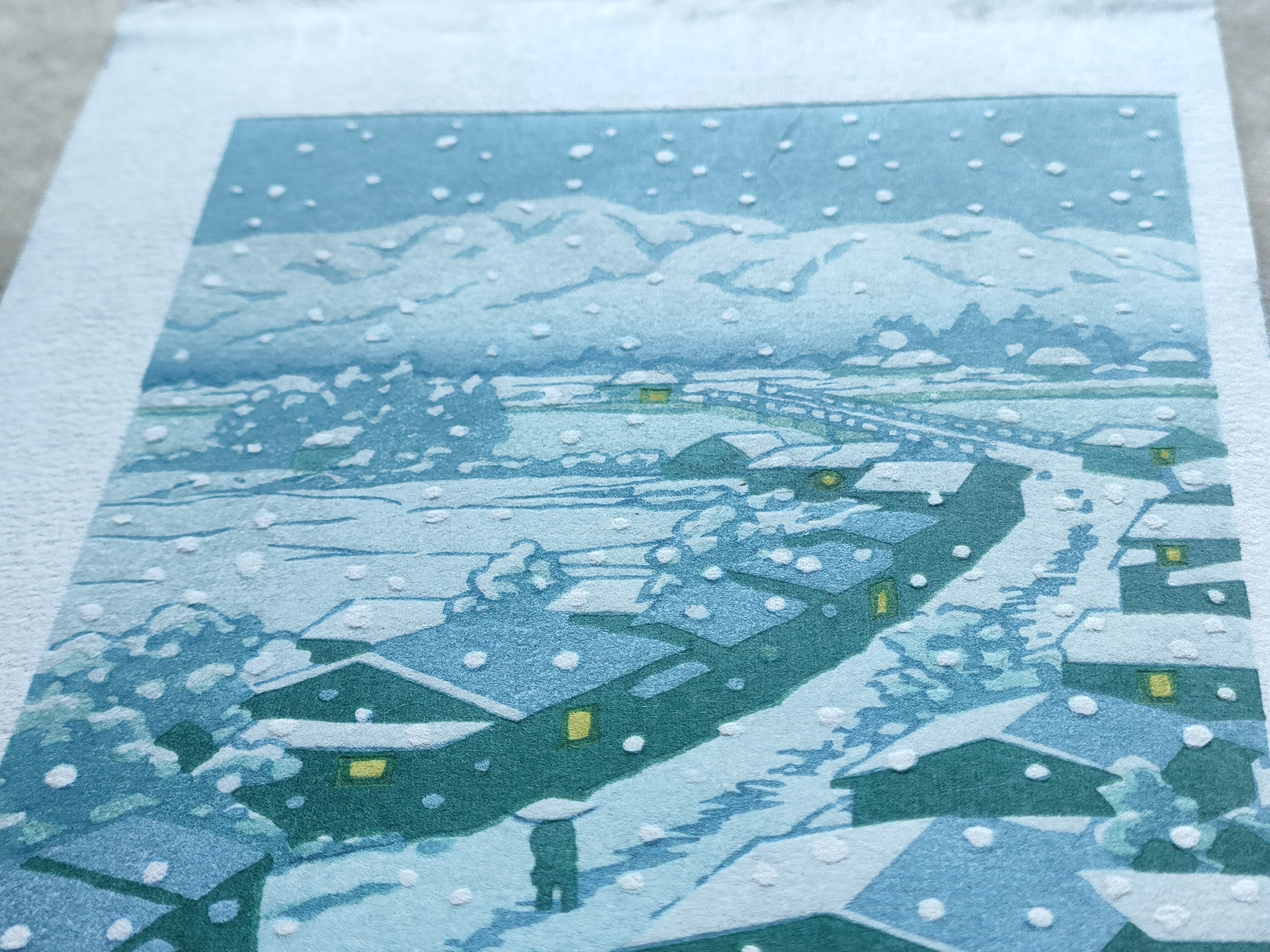 木版画「白川の風」 木版画「白川の風」 木版画「白川の風」