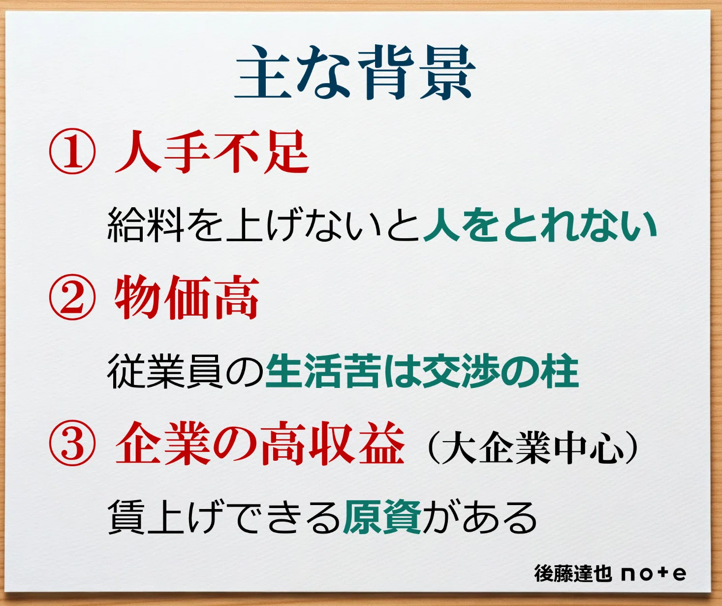 TALK】賃上げ要求6% 前年上回る｜後藤達也