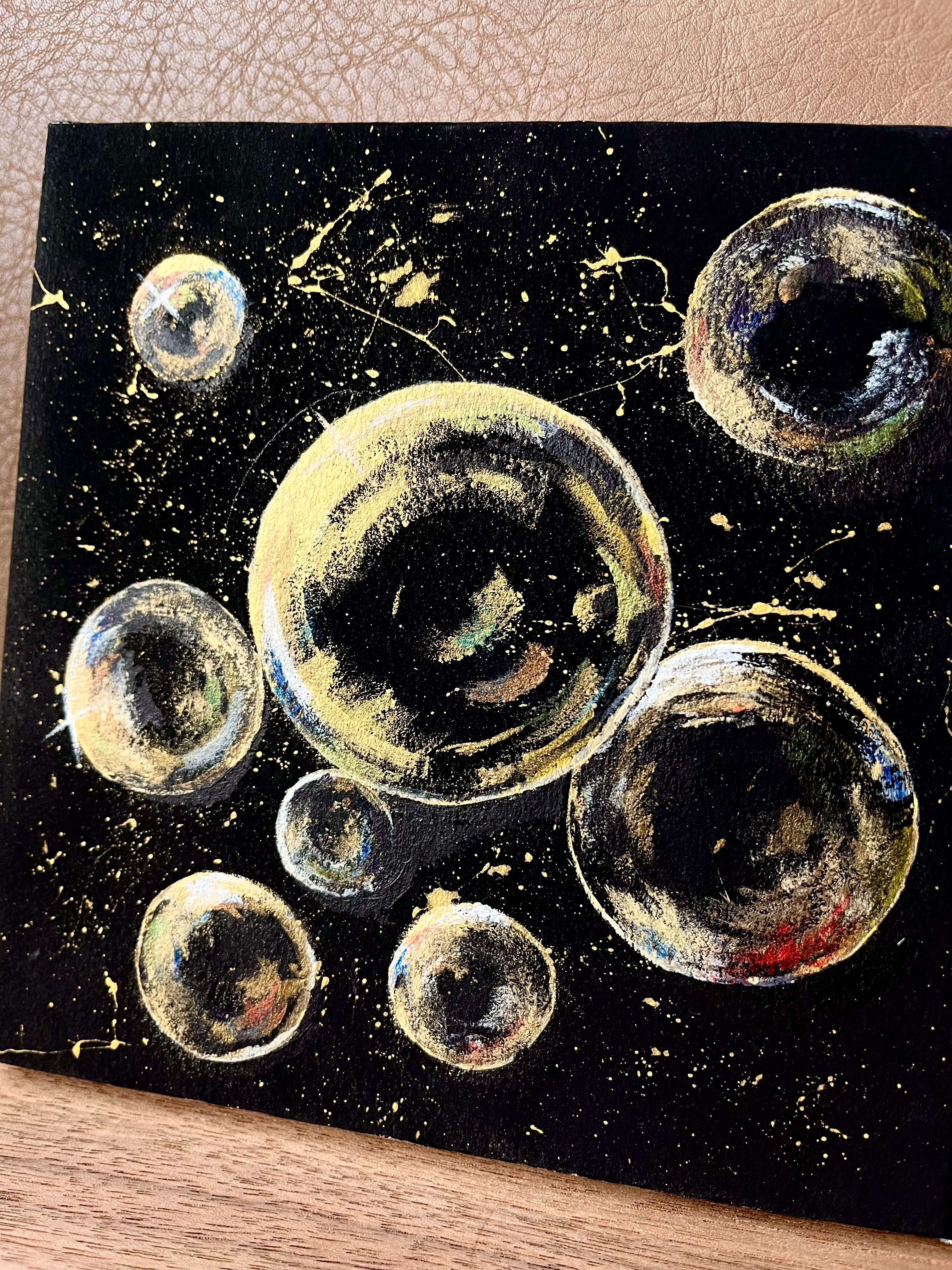 絵画　アクリル絵　額縁　ボード　シャボン玉 絵画 アクリル絵 額縁 ボード シャボン玉
