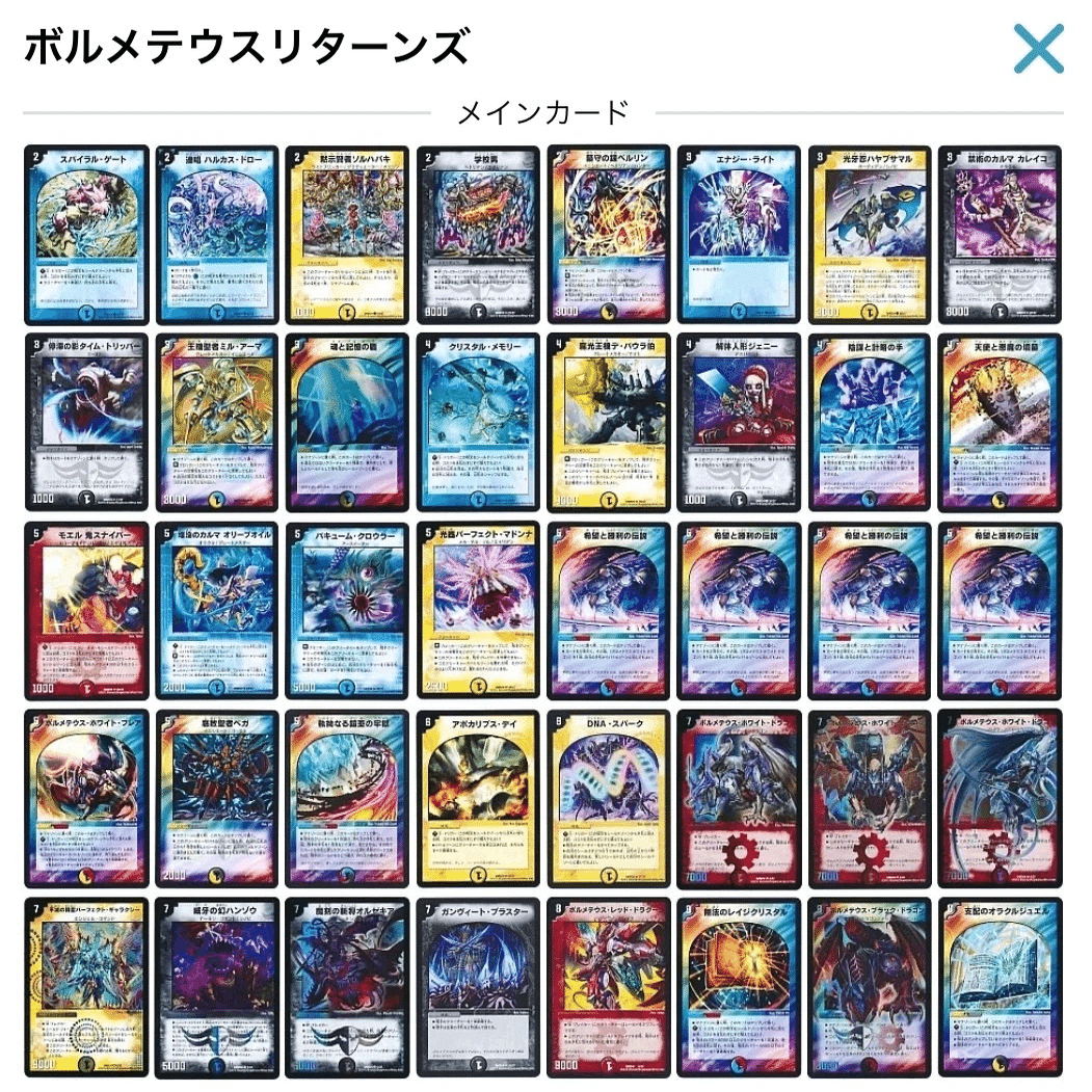 ボルメテウスリターンズ　デッキ　スリーブ付き ボルメテウスリターンズ デッキ スリーブ付き 人気