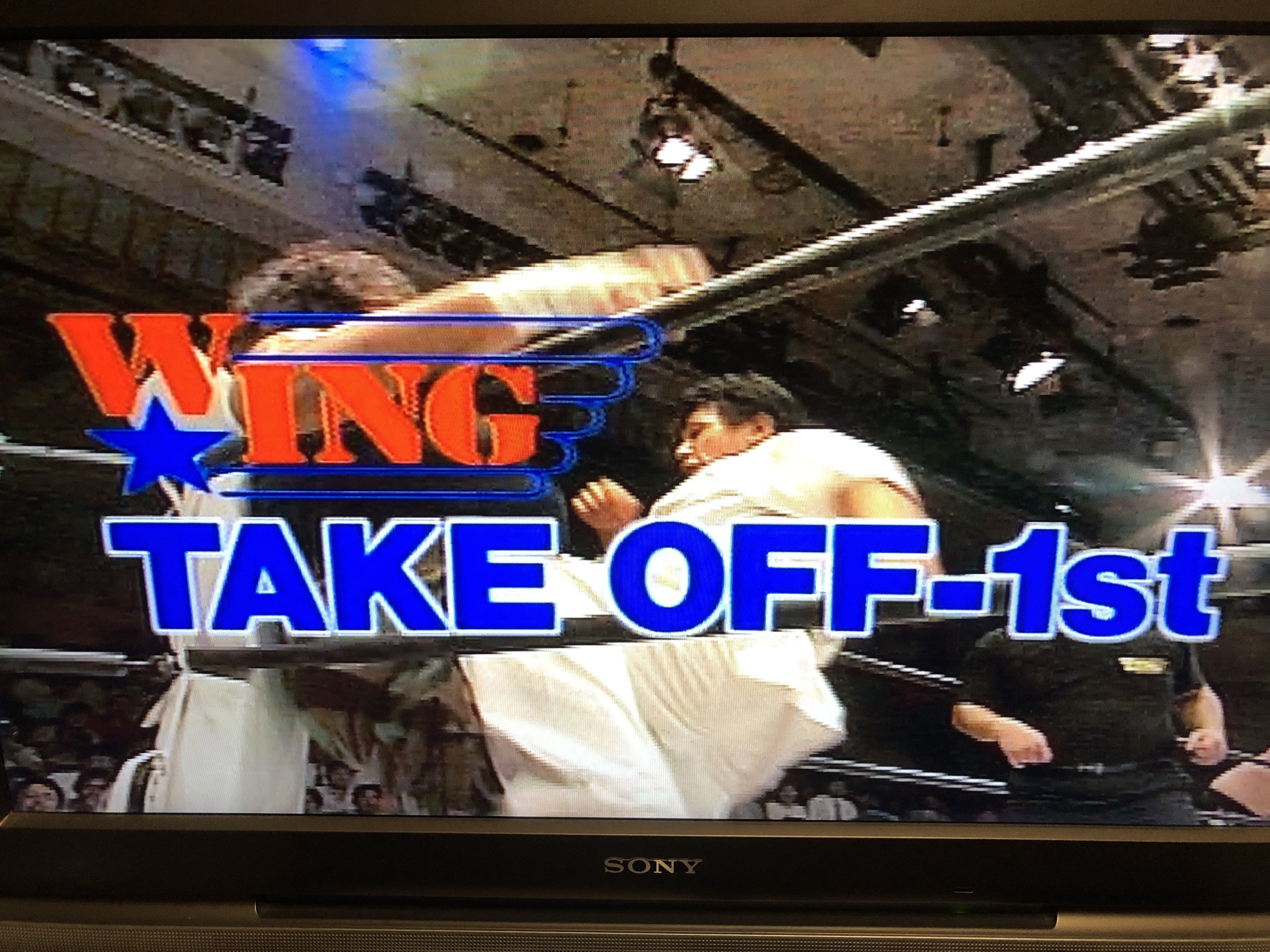 ●168A/W★INGプロモーション/WING/ウイング 松永光弘 プロレス Tシャツ サイズM ブラック プロレスの第一次W☆ING旗揚げシリーズ、「TAKE OFF-1st」を、撮影し