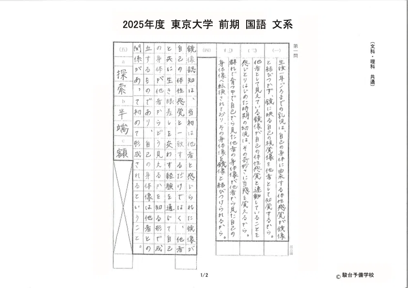 東京大学研究 国語 東大ってどれだけ難しい？大学入試 今年2025年の東大の国語の問題を解