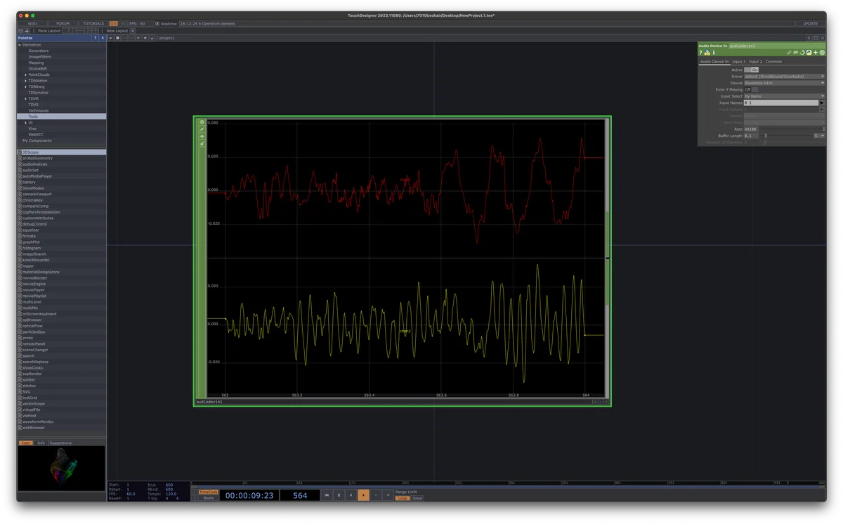 [PolyNodes/TouchDesigner] PolyNodes の音を TouchDesigner にいれてみる｜7010
