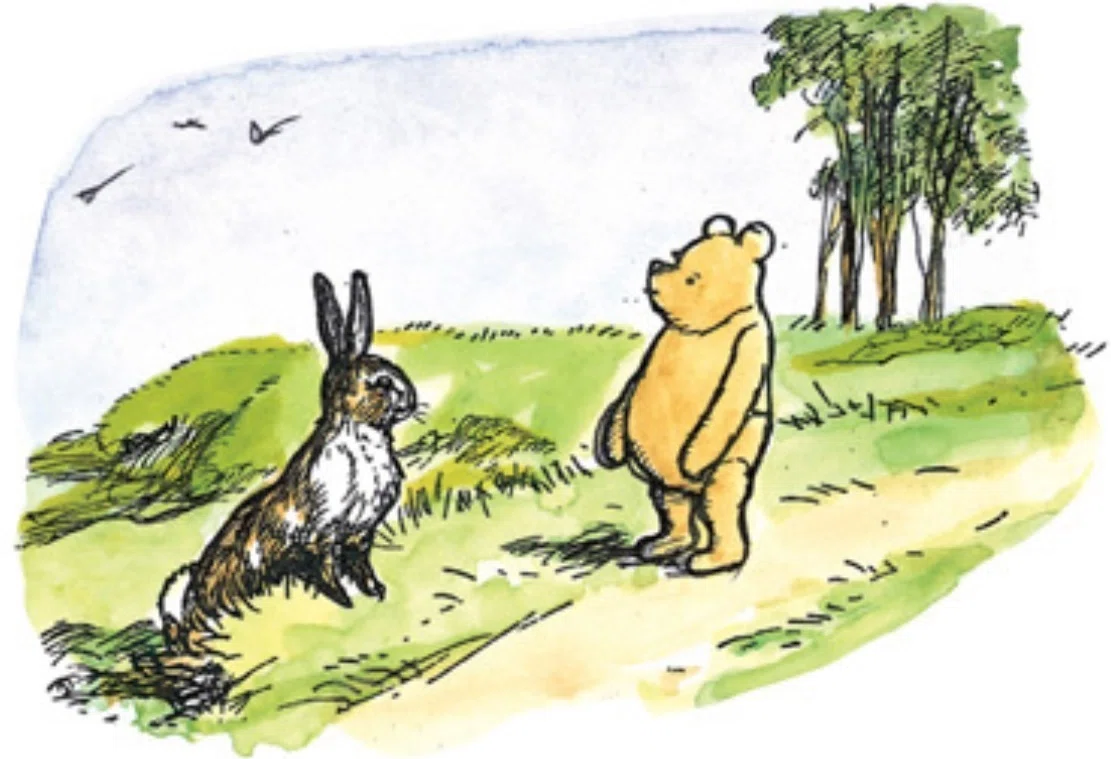 Pooh Hello Rabbit Winnie-the-Pooh By A. A. Milne Chapter Eight|hibino awa