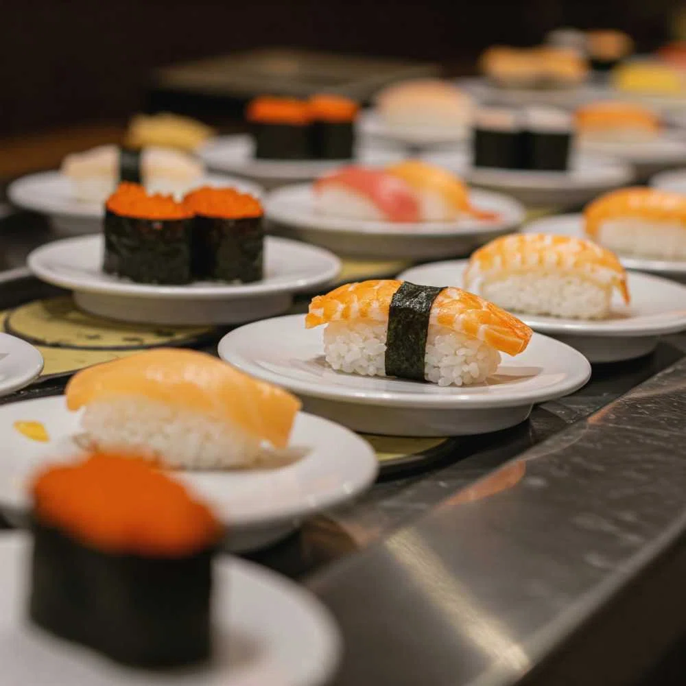 回転すし（食べ物） フリー写真、フリー素材：お土産屋 雑貨 沖縄県南城市 愛が届ける01