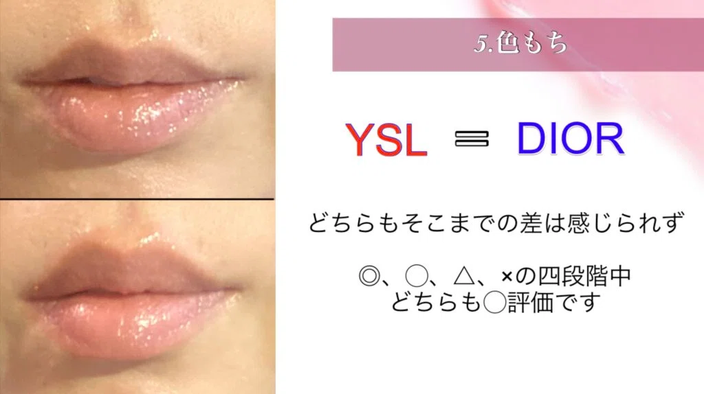 比較・特徴】YSL/ラブシャイン キャンディ グロウ バーム VS DIOR