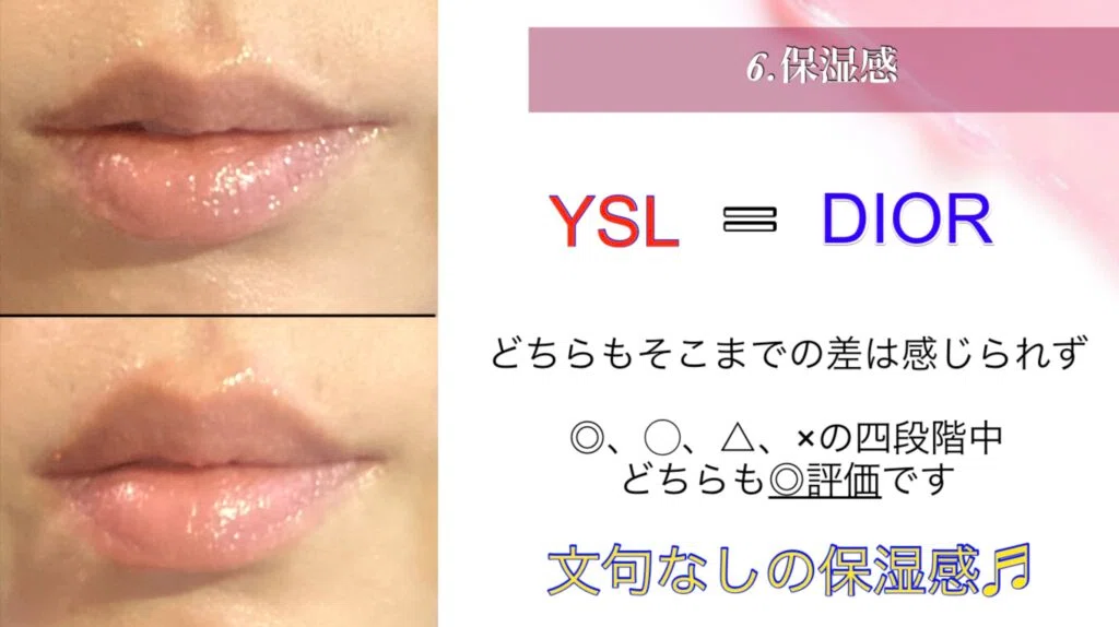 比較・特徴】YSL/ラブシャイン キャンディ グロウ バーム VS DIOR
