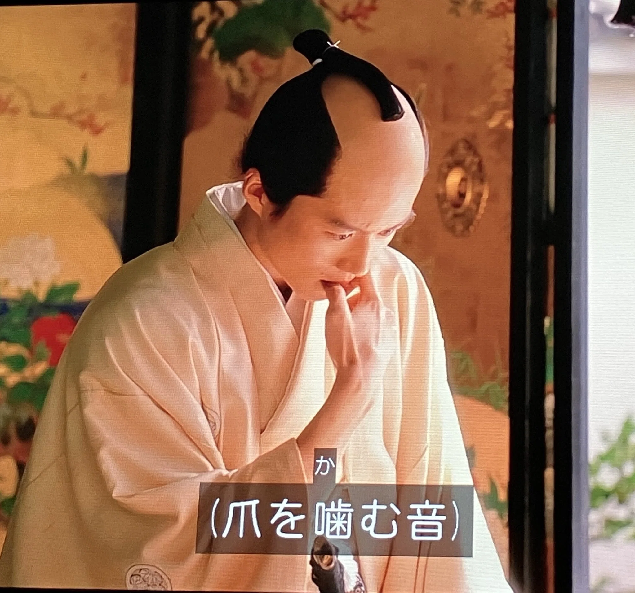 江戸期/真作 勝川春章「絵本舞台扇 松本秀十郎」本物浮世絵木版画 扇面