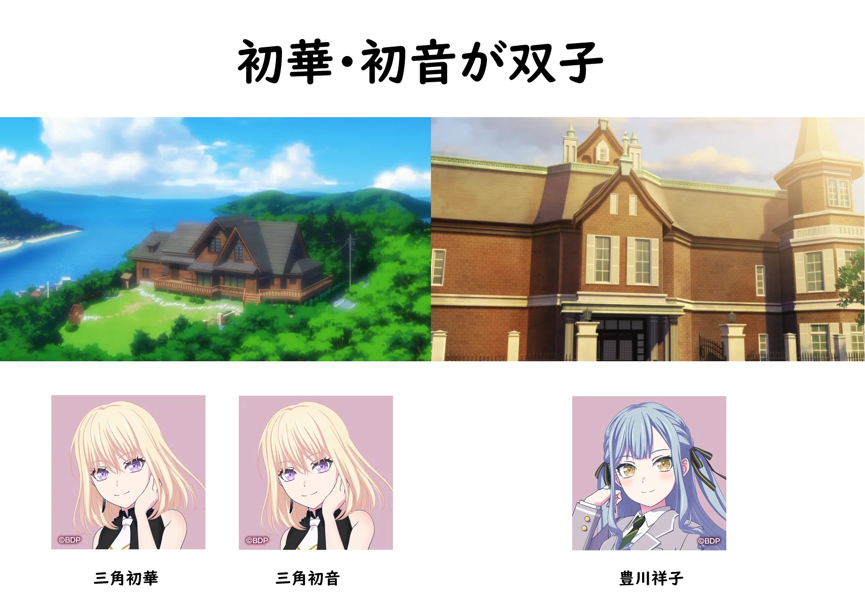 三角初華、祥子と同じ顔をした双子の“豊川初音”だったけど整形して三角
