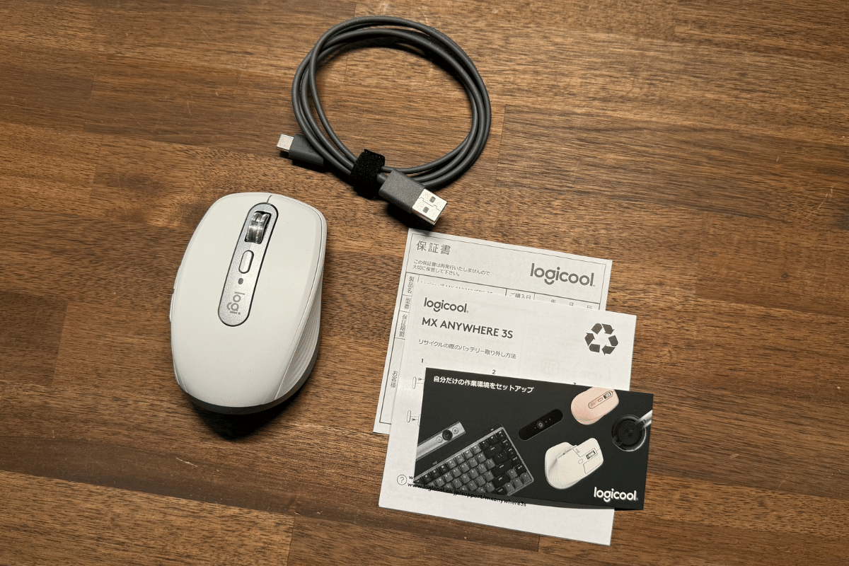 ロジクール MX ANYWHERE 3S ホワイト Logitech MX Anywhere 3S for Mac Wireless Bluetooth Optical